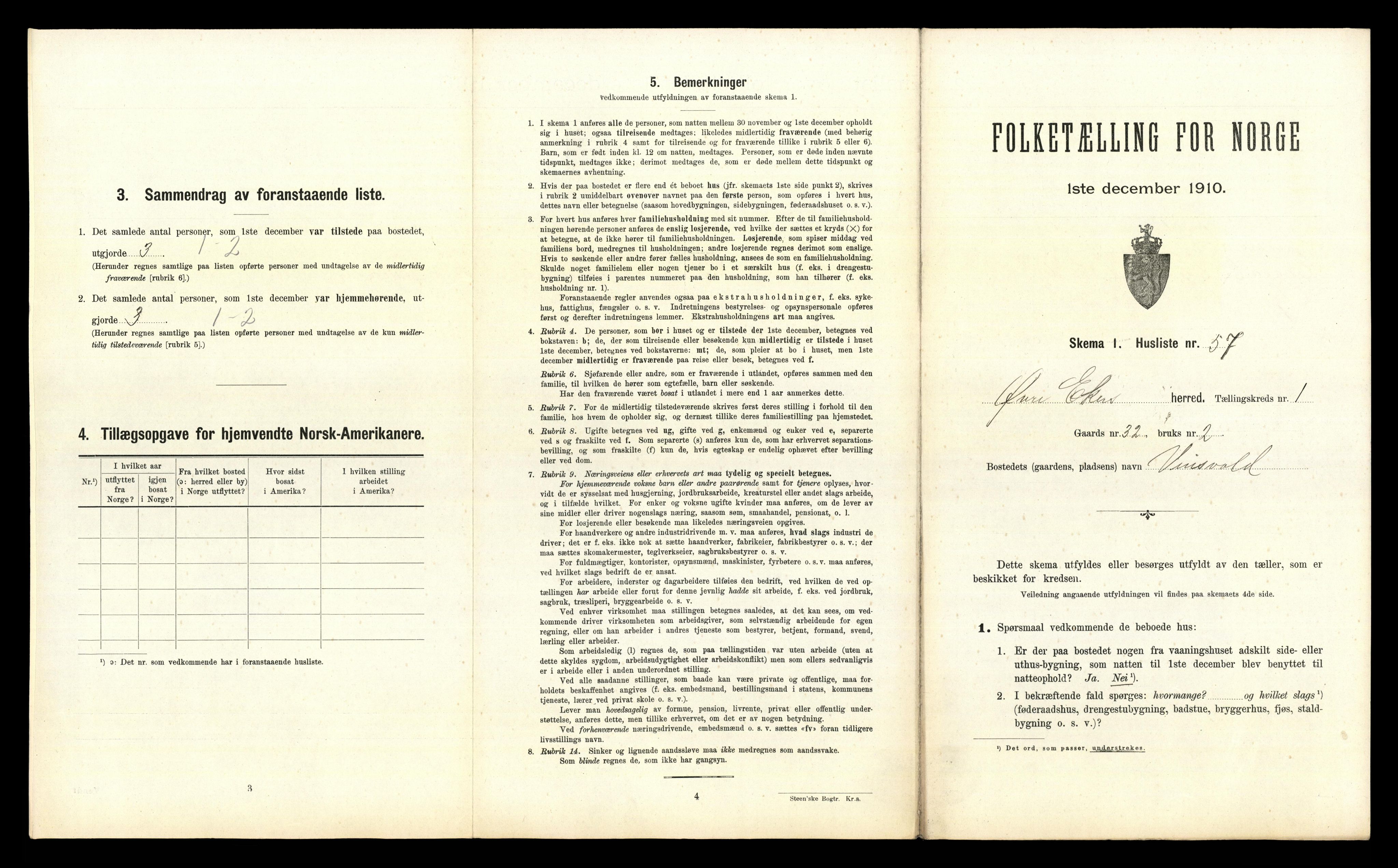 RA, 1910 census for Øvre Eiker, 1910, p. 203