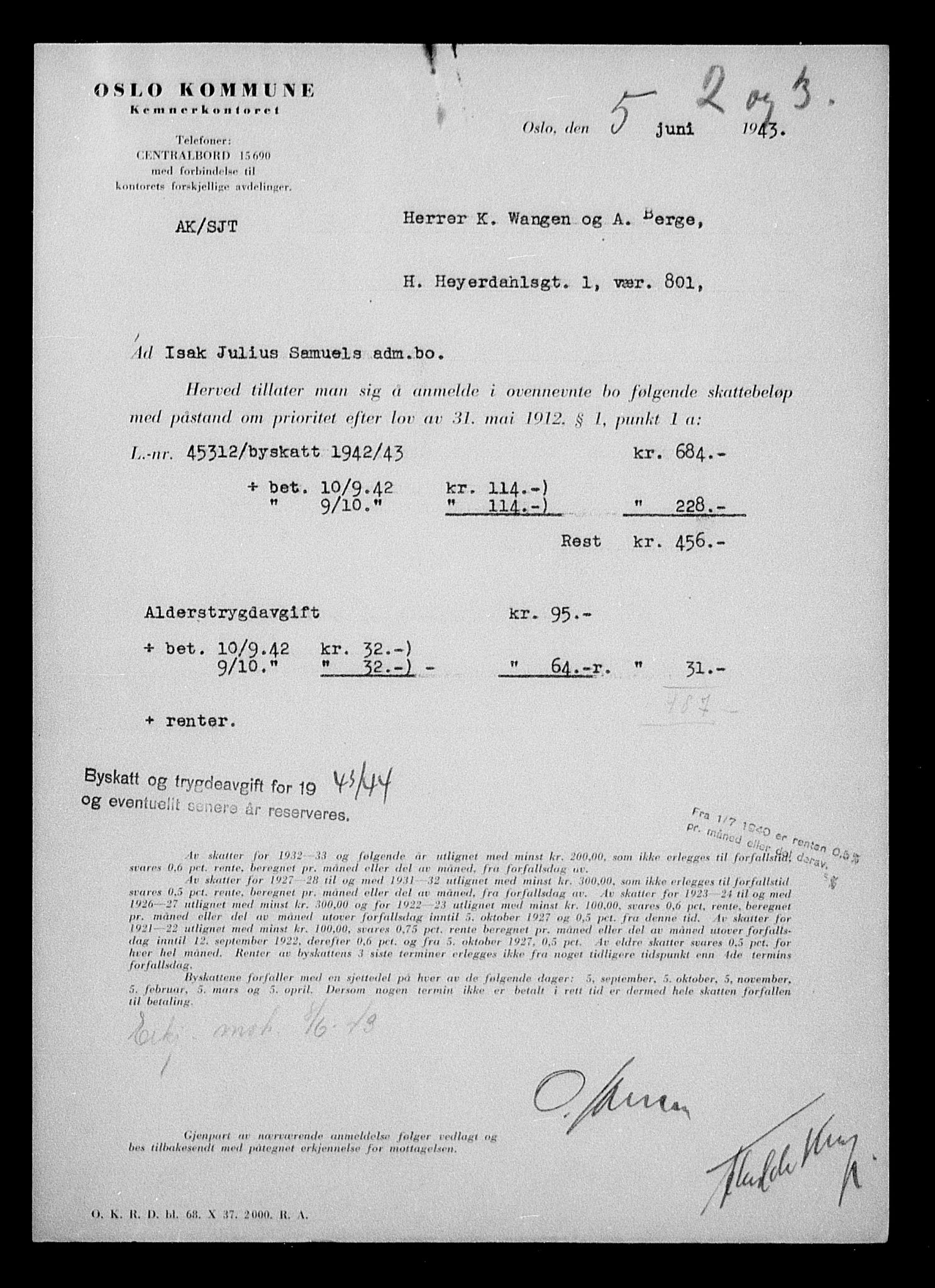 Justisdepartementet, Tilbakeføringskontoret for inndratte formuer, AV/RA-S-1564/H/Hc/Hcc/L0976: --, 1945-1947, p. 766