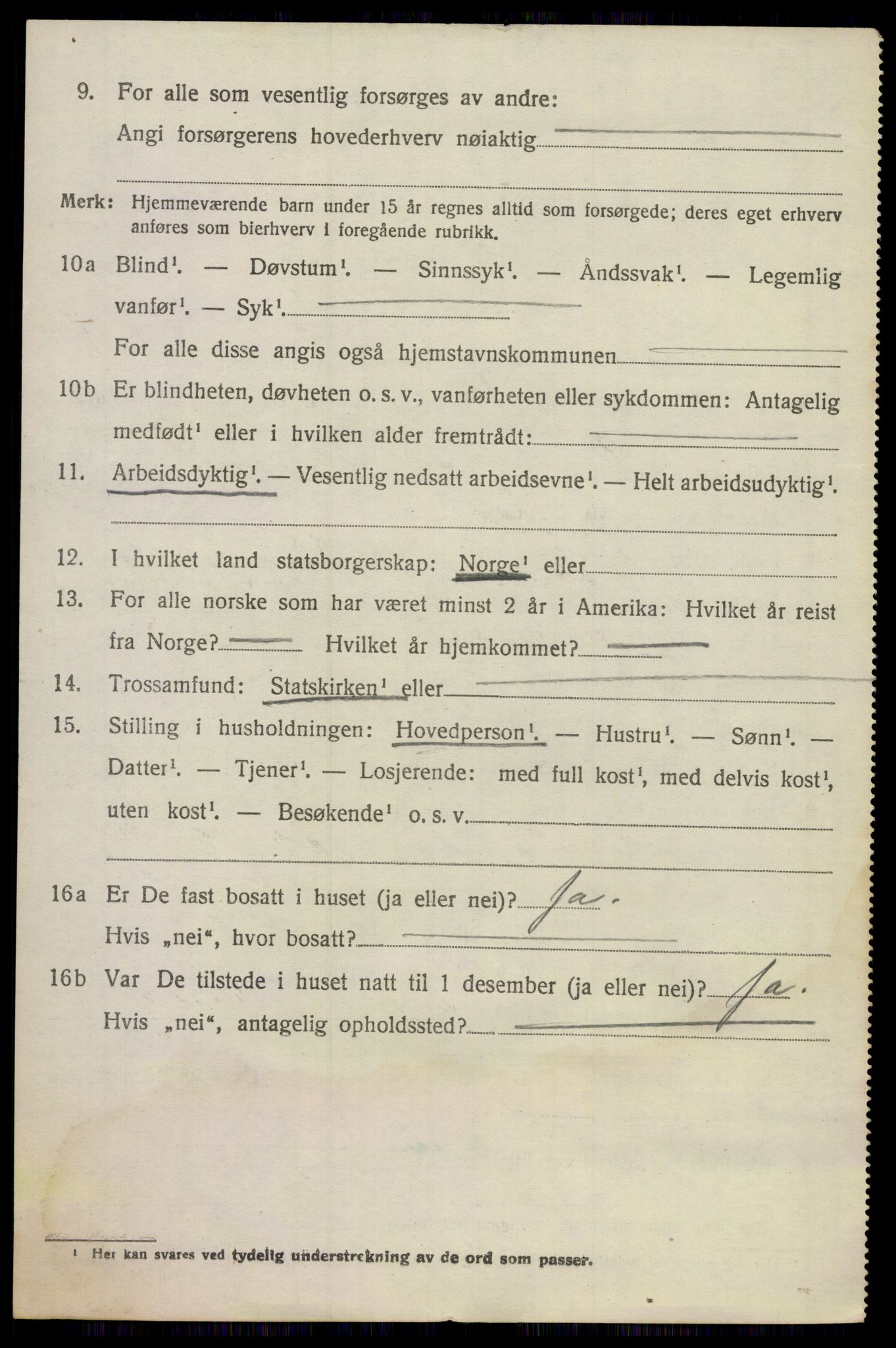 SAKO, 1920 census for Solum, 1920, p. 2247