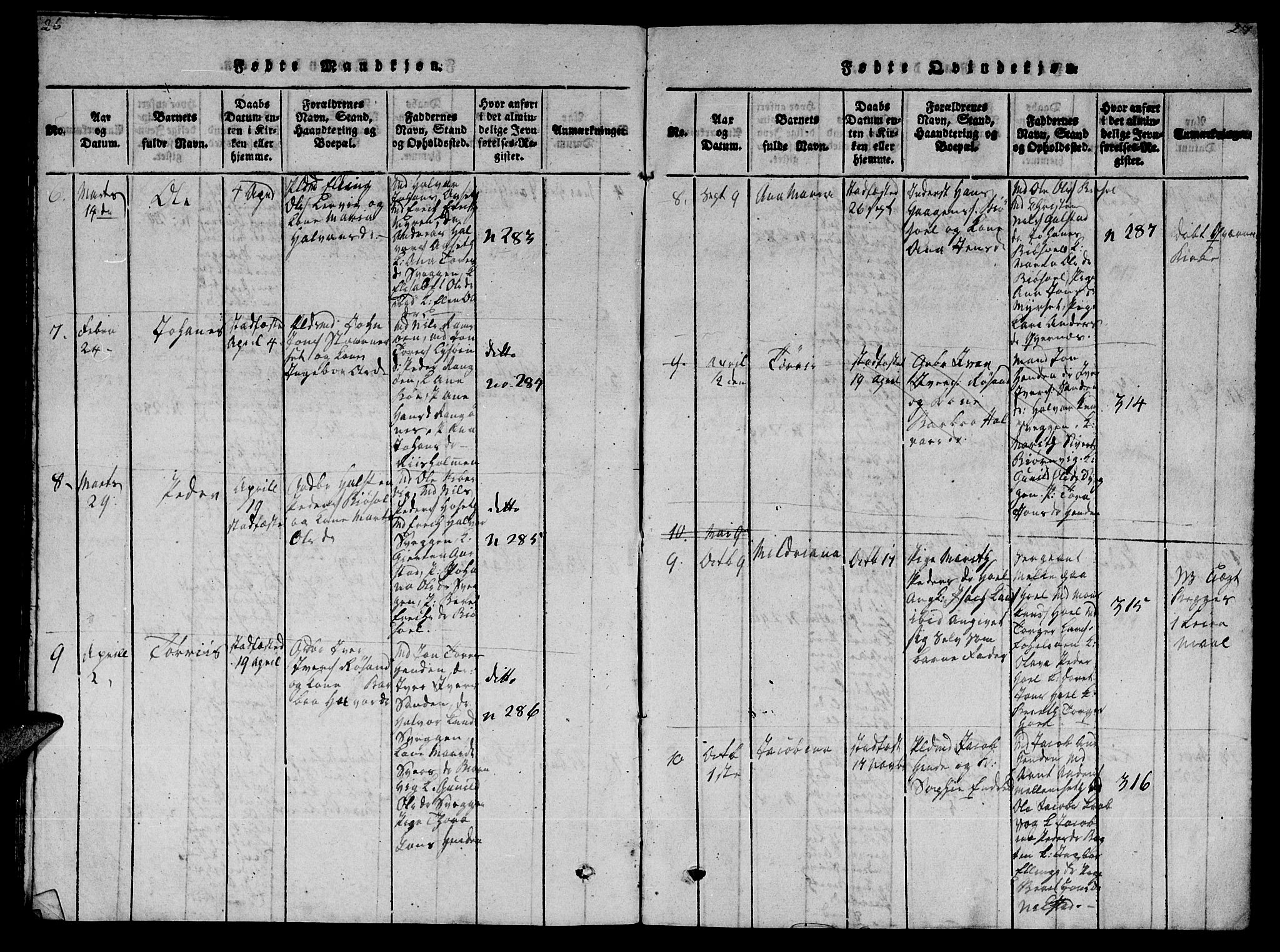 Ministerialprotokoller, klokkerbøker og fødselsregistre - Møre og Romsdal, AV/SAT-A-1454/569/L0818: Parish register (official) no. 569A04, 1820-1828, p. 26-27