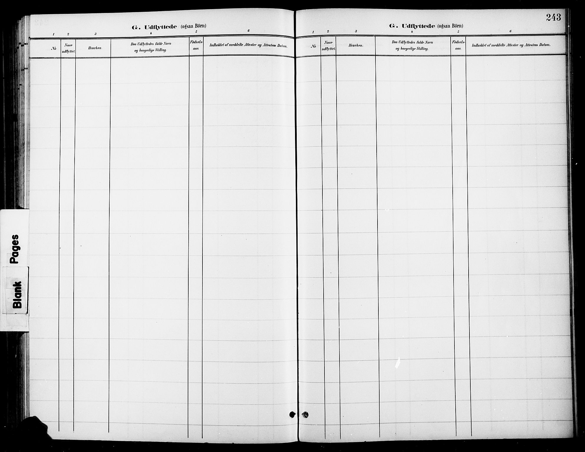 Gran prestekontor, SAH/PREST-112/H/Ha/Haa/L0019: Parish register (official) no. 19, 1898-1907, p. 243