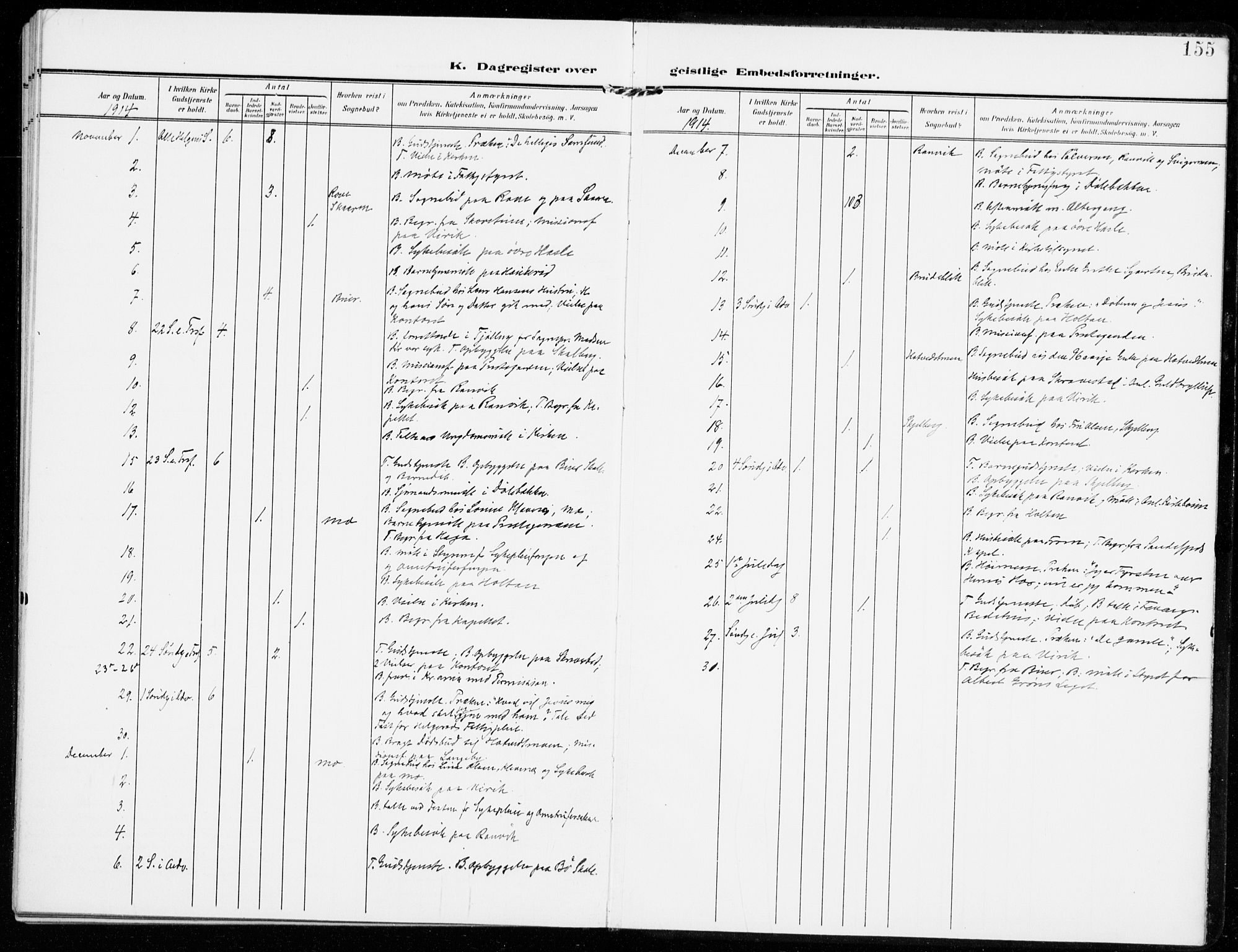 Sandar kirkebøker, AV/SAKO-A-243/F/Fa/L0019: Parish register (official) no. 19, 1908-1914, p. 155