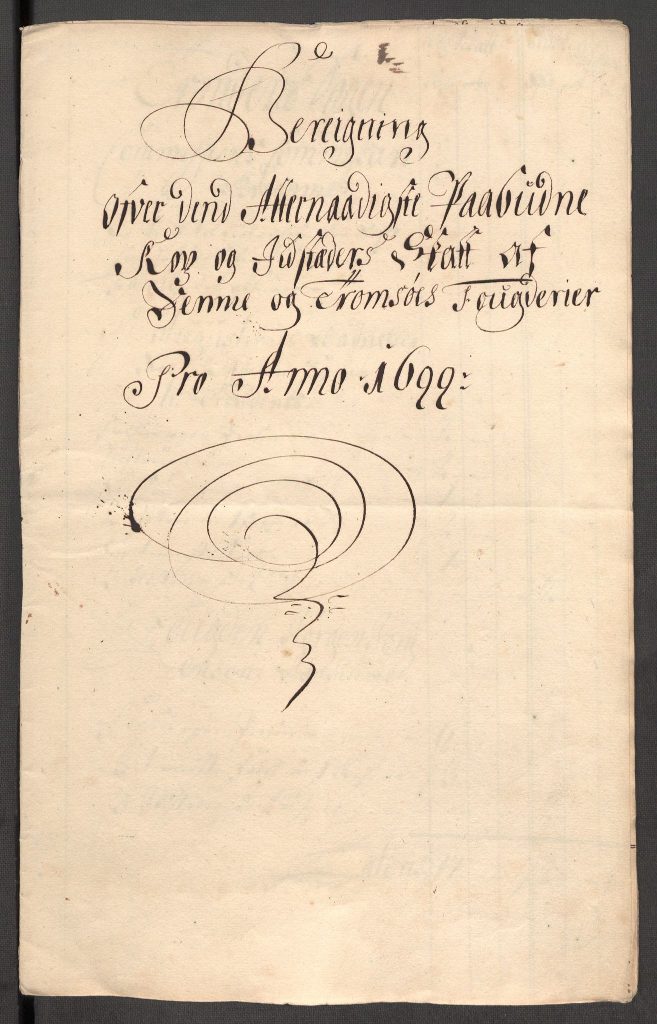 Rentekammeret inntil 1814, Reviderte regnskaper, Fogderegnskap, RA/EA-4092/R68/L4754: Fogderegnskap Senja og Troms, 1697-1699, p. 376