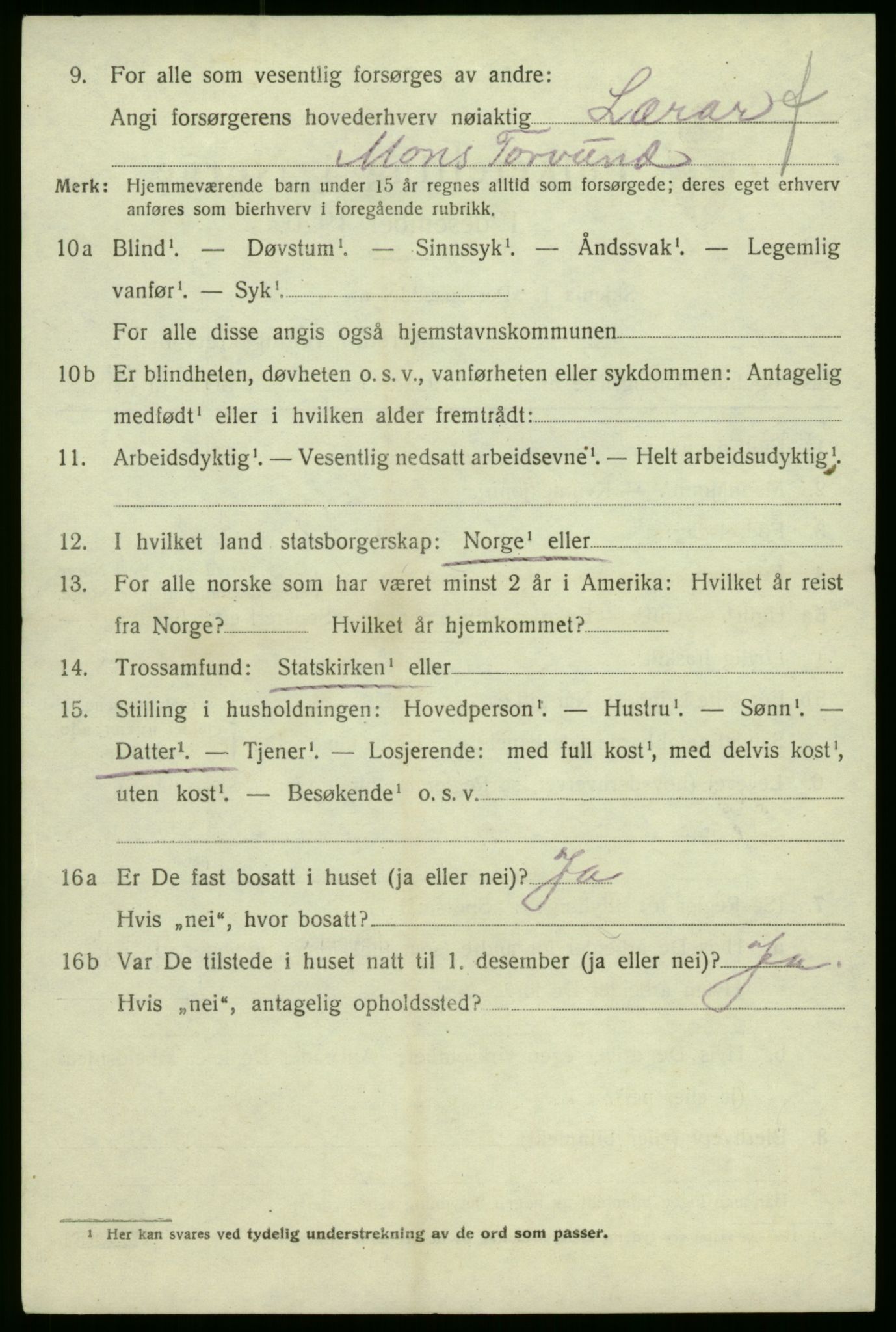 SAB, 1920 census for Brekke, 1920, p. 567