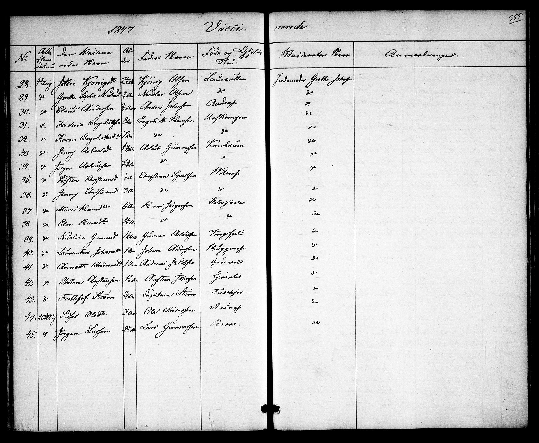 Rygge prestekontor Kirkebøker, SAO/A-10084b/F/Fa/L0004: Parish register (official) no. 4, 1836-1851, p. 355