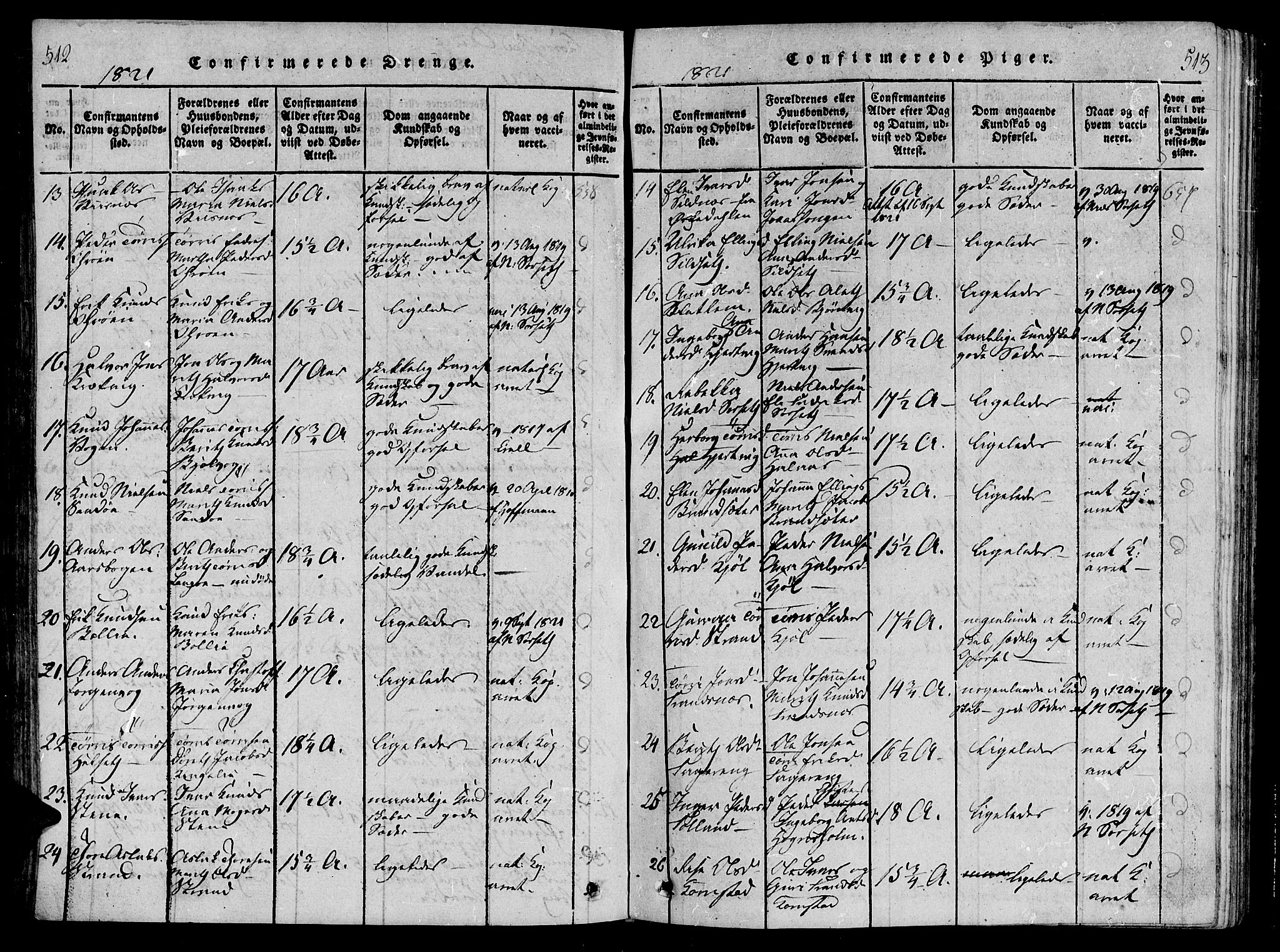 Ministerialprotokoller, klokkerbøker og fødselsregistre - Møre og Romsdal, SAT/A-1454/568/L0800: Parish register (official) no. 568A09 /3, 1820-1830, p. 512-513
