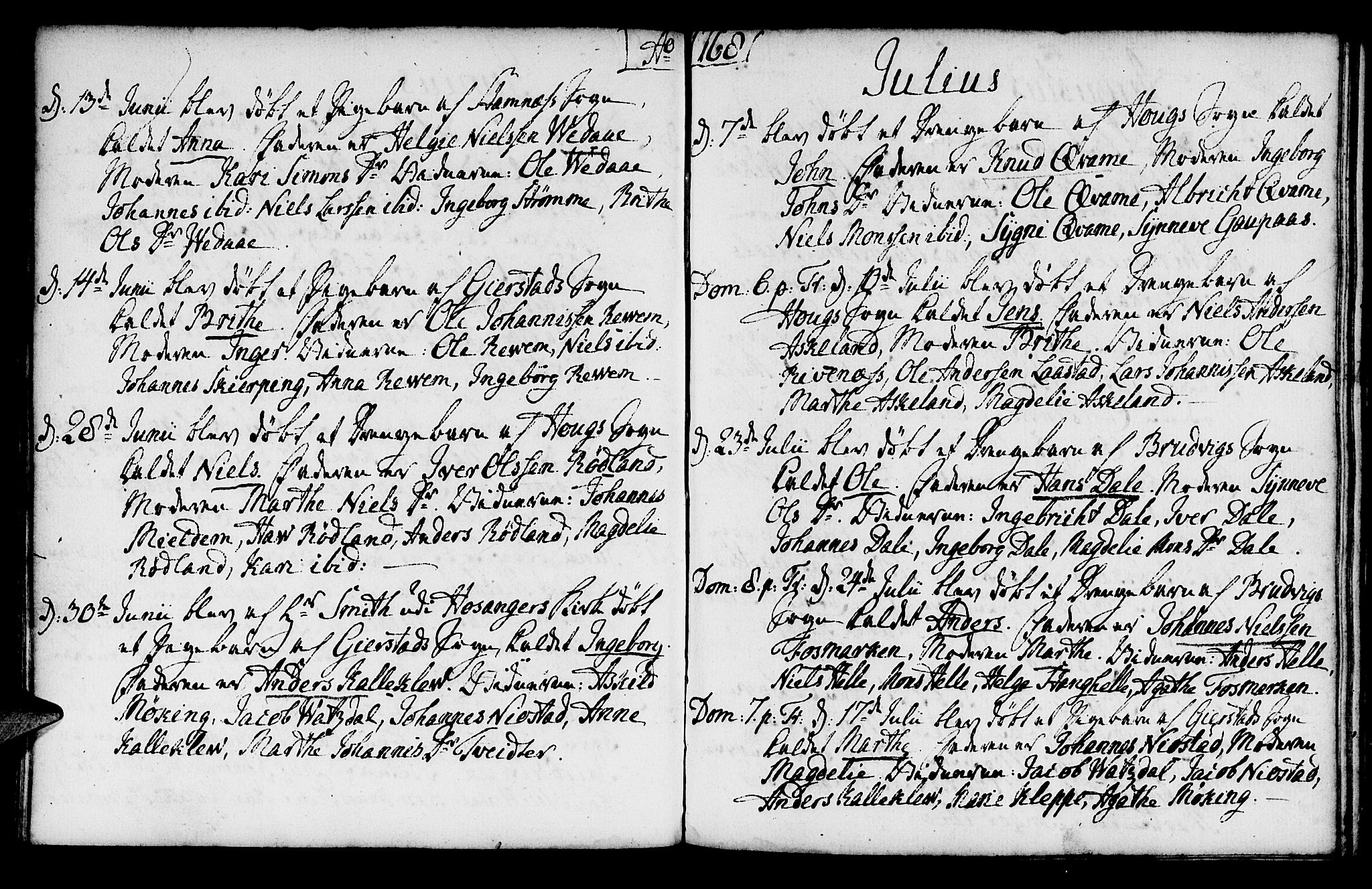 Haus sokneprestembete, AV/SAB-A-75601/H/Haa: Parish register (official) no. A 8, 1754-1769, p. 124