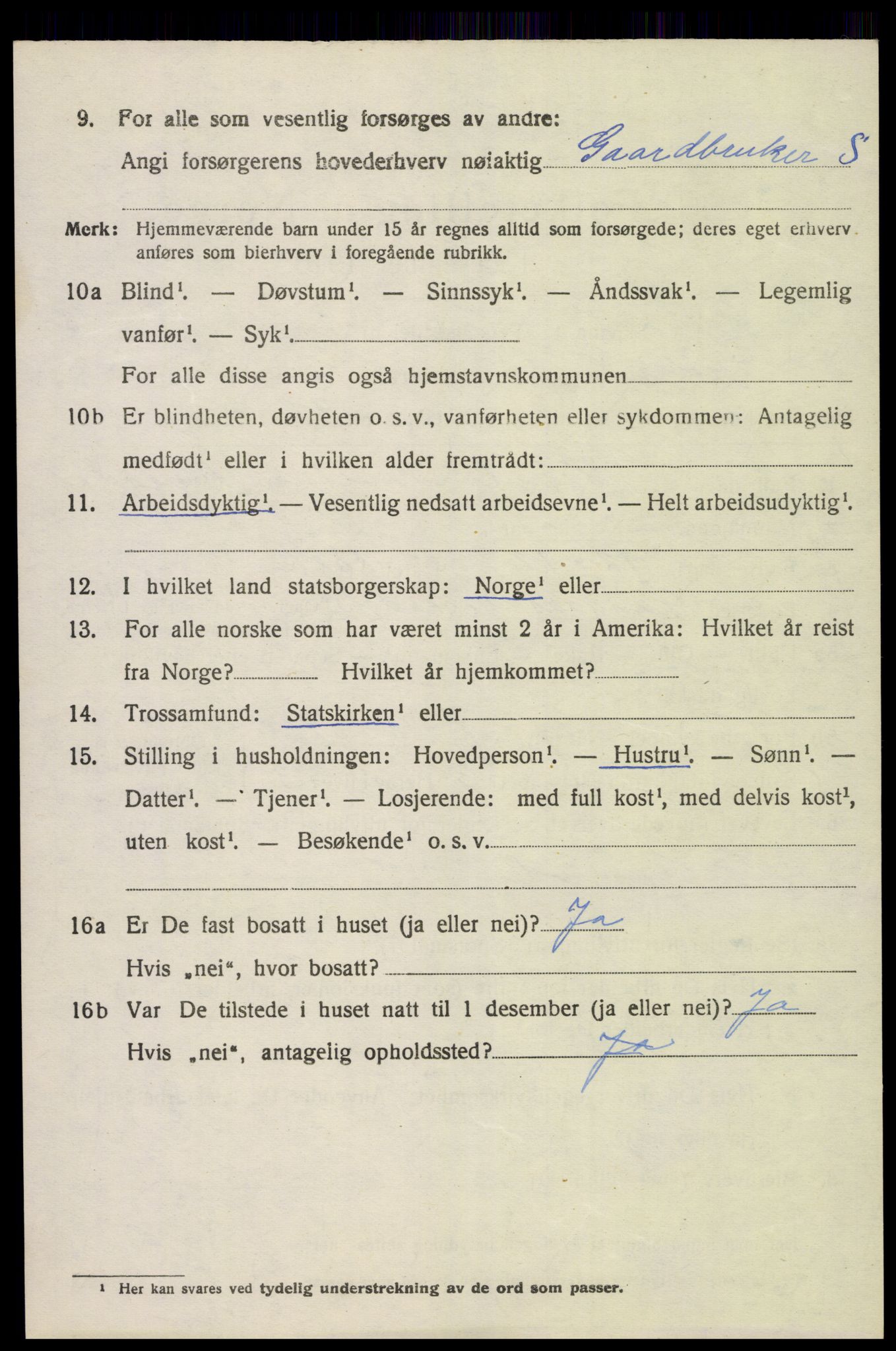 SAK, 1920 census for Froland, 1920, p. 4578