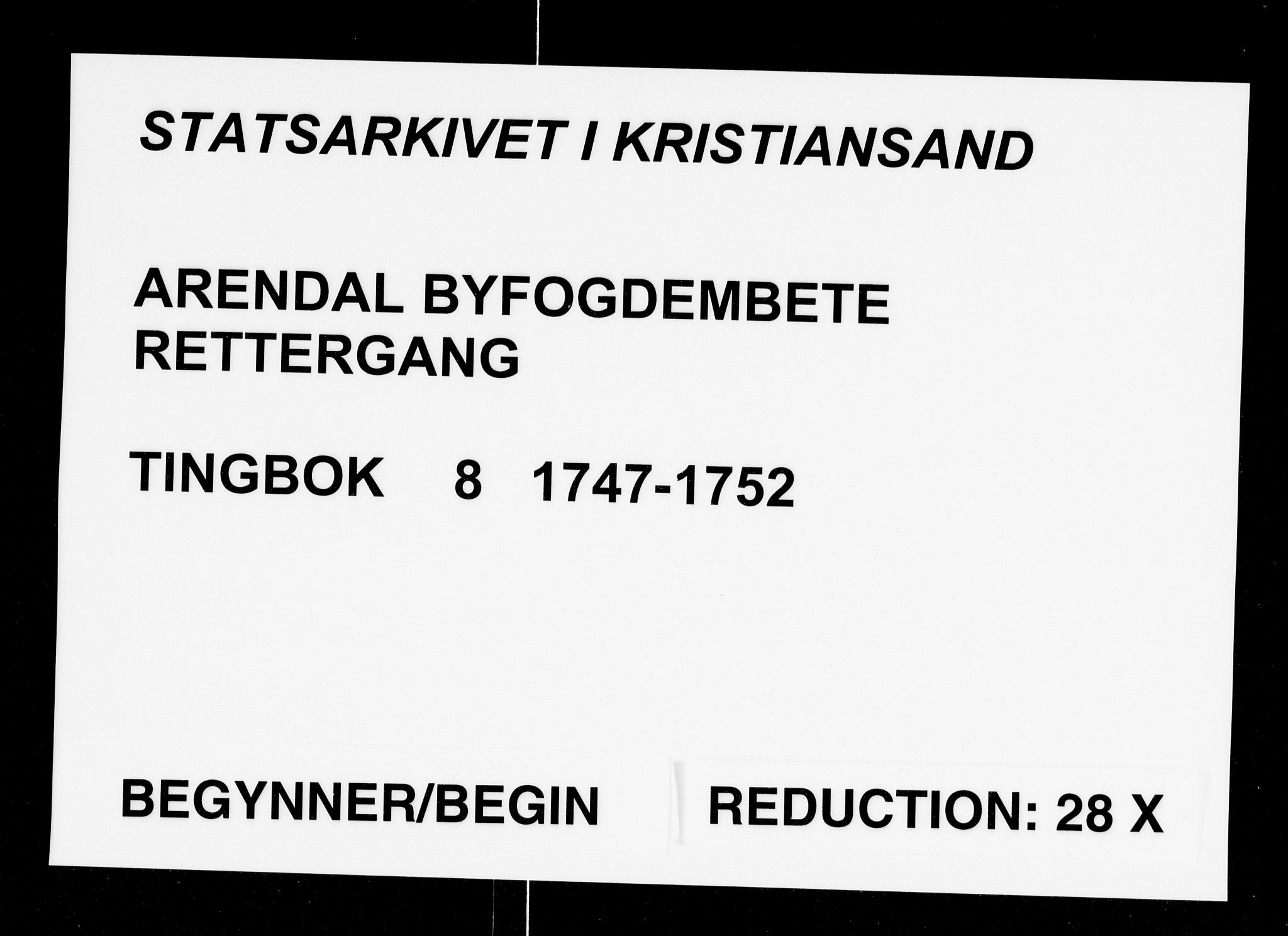 Arendal byfogd, AV/SAK-1222-0001/F/Fa/L0008: Justisprotokoll for Arendal og Risør, 1747-1752