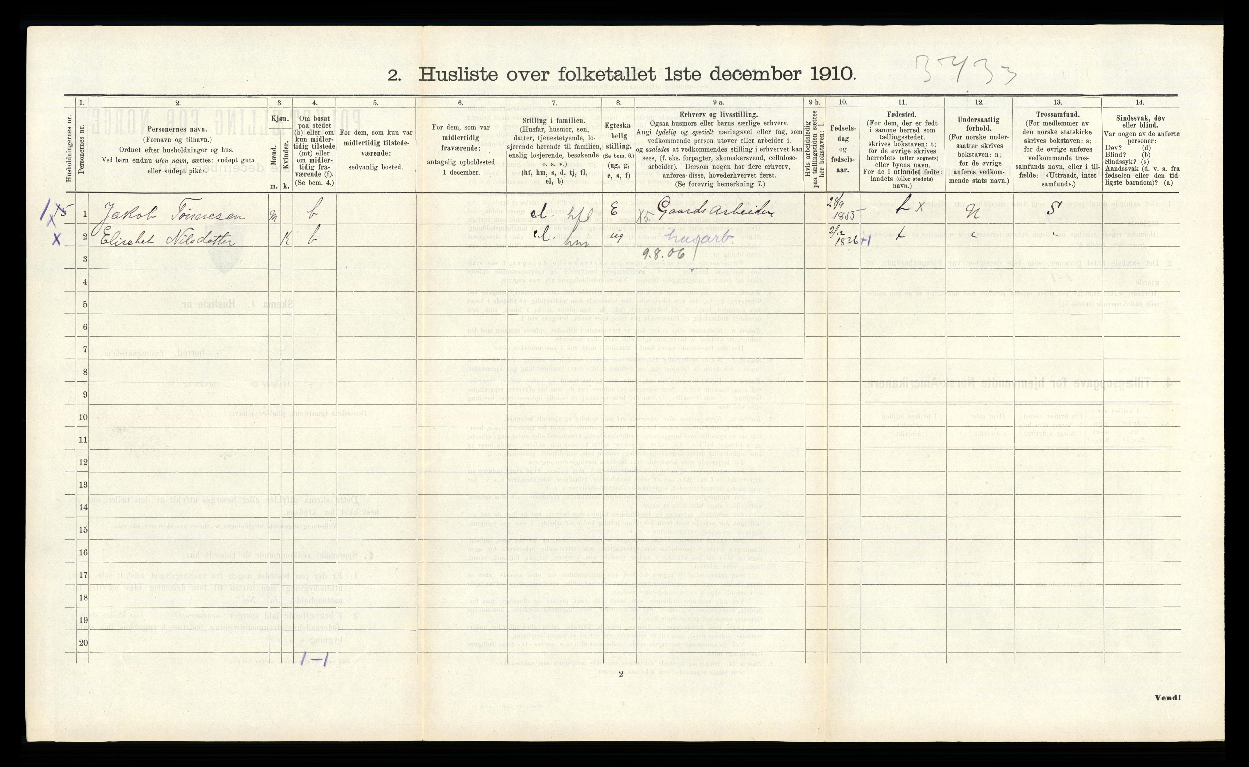 RA, 1910 census for Gyland, 1910, p. 223