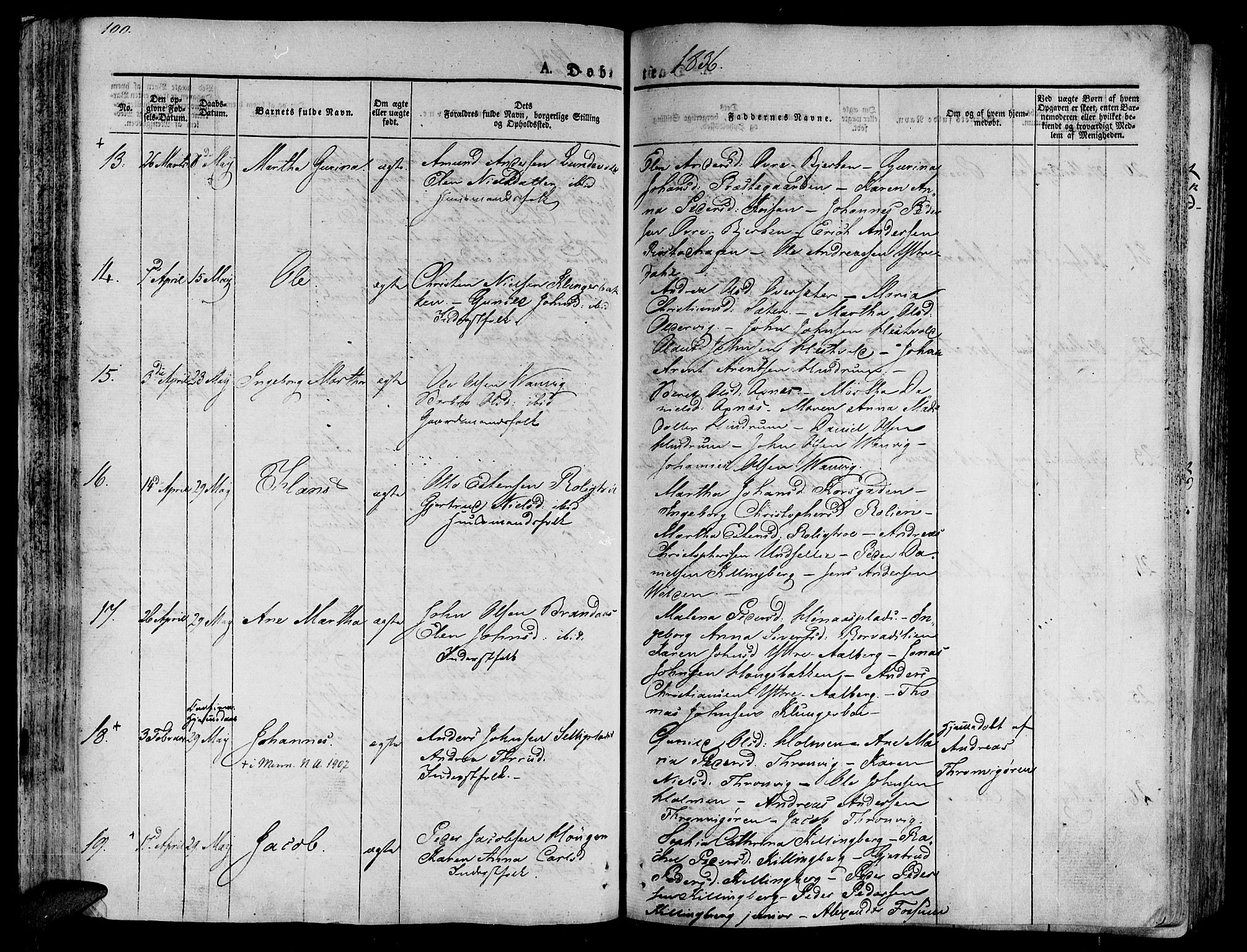 Ministerialprotokoller, klokkerbøker og fødselsregistre - Nord-Trøndelag, AV/SAT-A-1458/701/L0006: Parish register (official) no. 701A06, 1825-1841, p. 100