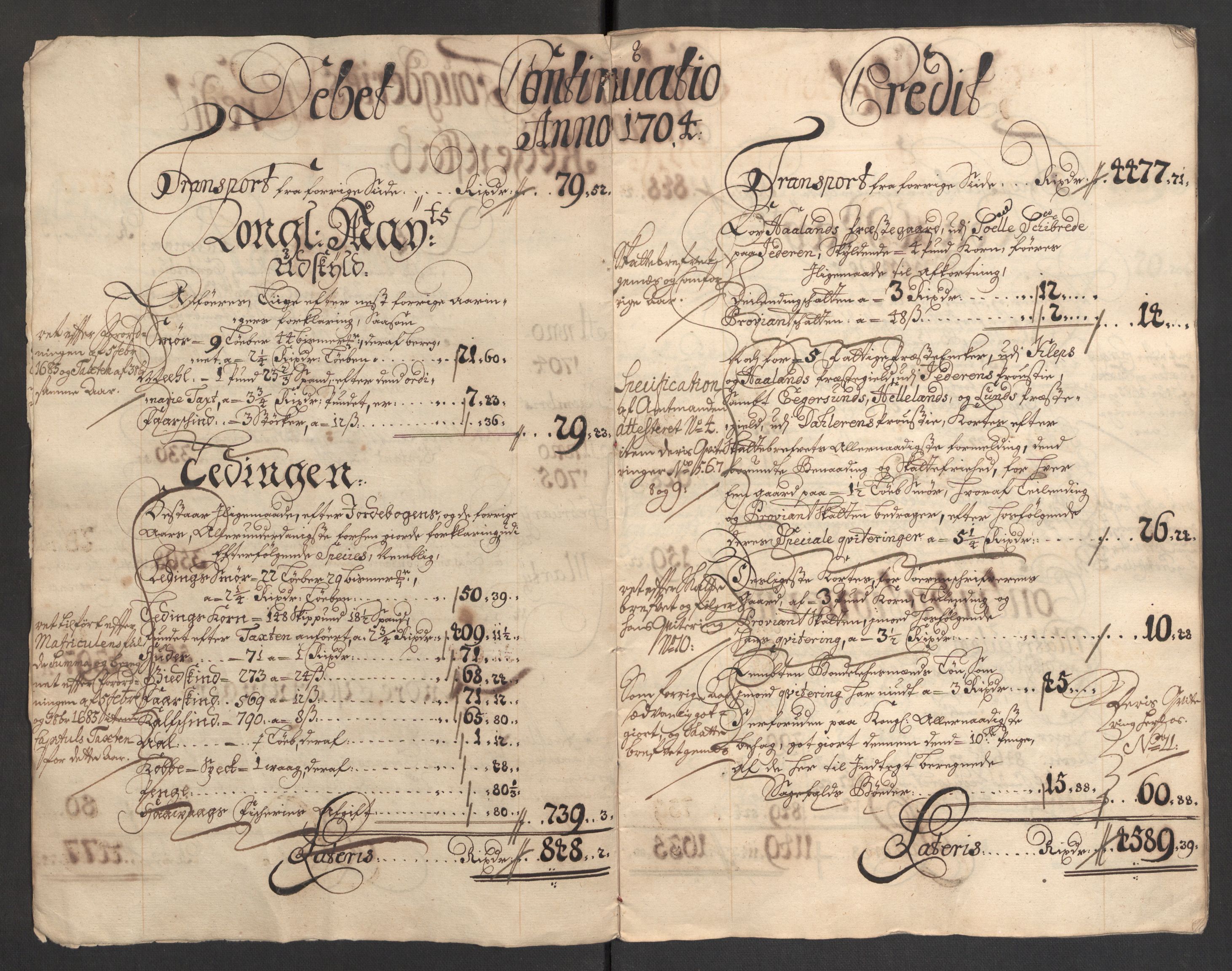 Rentekammeret inntil 1814, Reviderte regnskaper, Fogderegnskap, AV/RA-EA-4092/R46/L2732: Fogderegnskap Jæren og Dalane, 1703-1704, p. 81