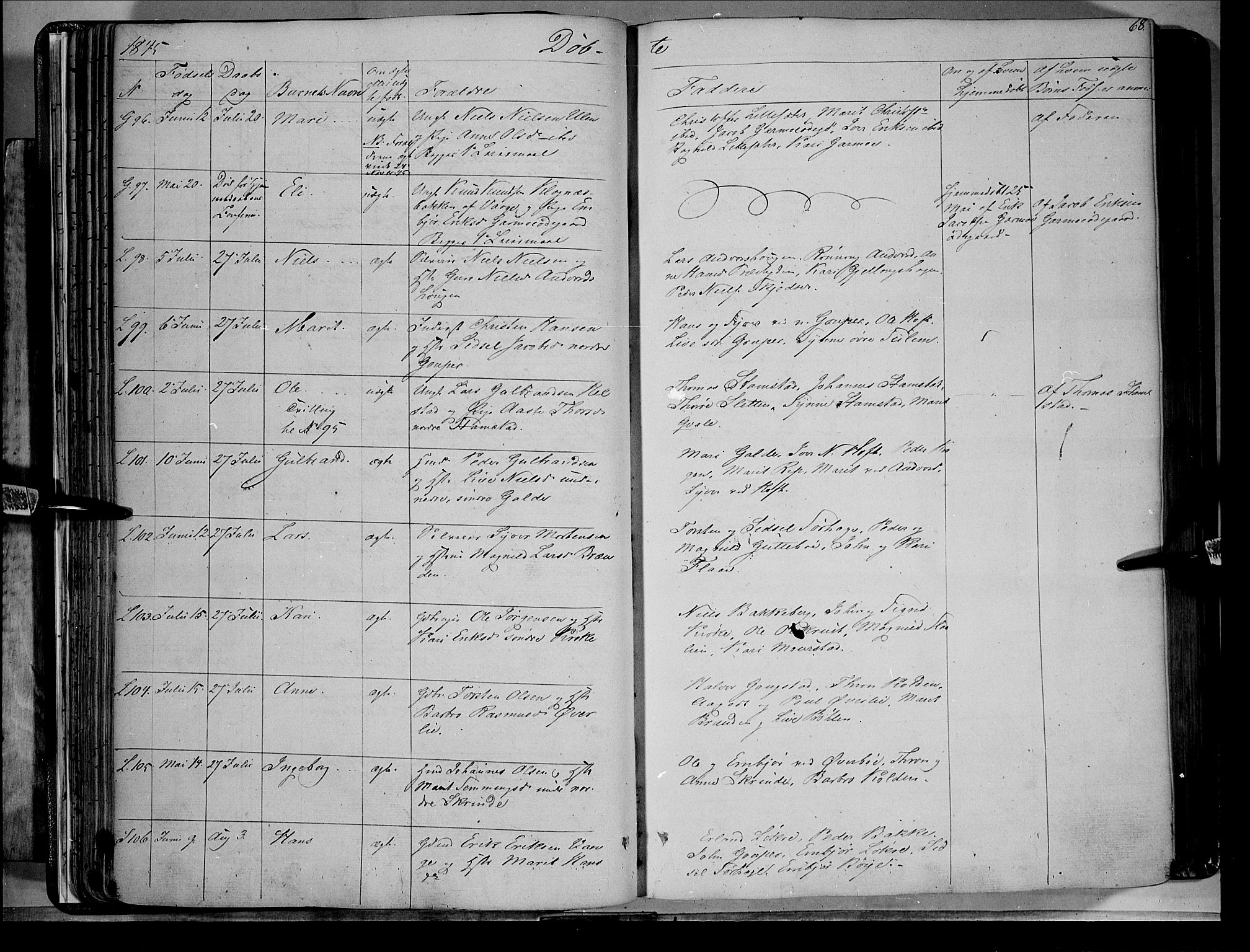 Lom prestekontor, AV/SAH-PREST-070/K/L0006: Parish register (official) no. 6A, 1837-1863, p. 68