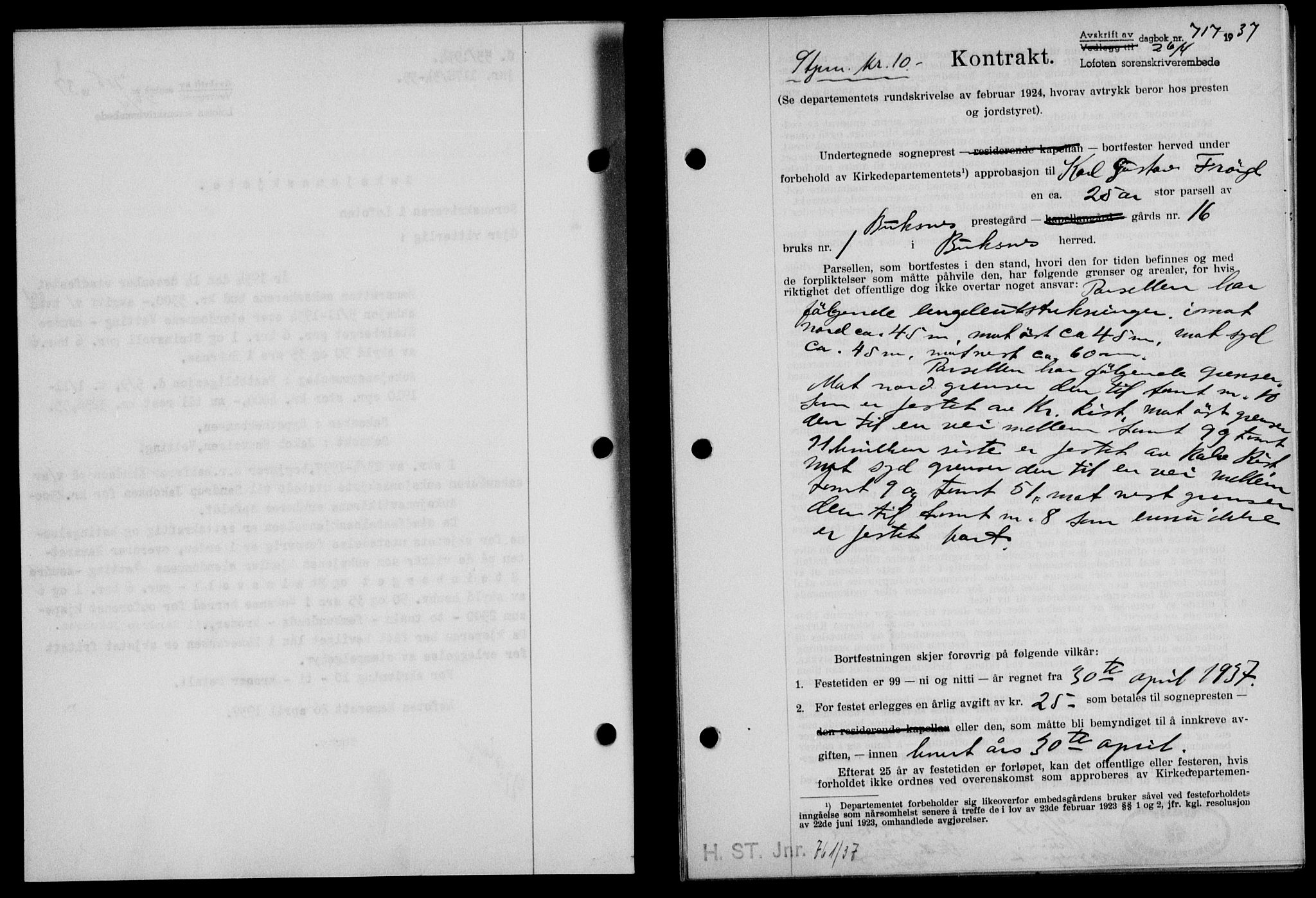 Lofoten sorenskriveri, SAT/A-0017/1/2/2C/L0002a: Mortgage book no. 2a, 1937-1937, Diary no: : 717/1937