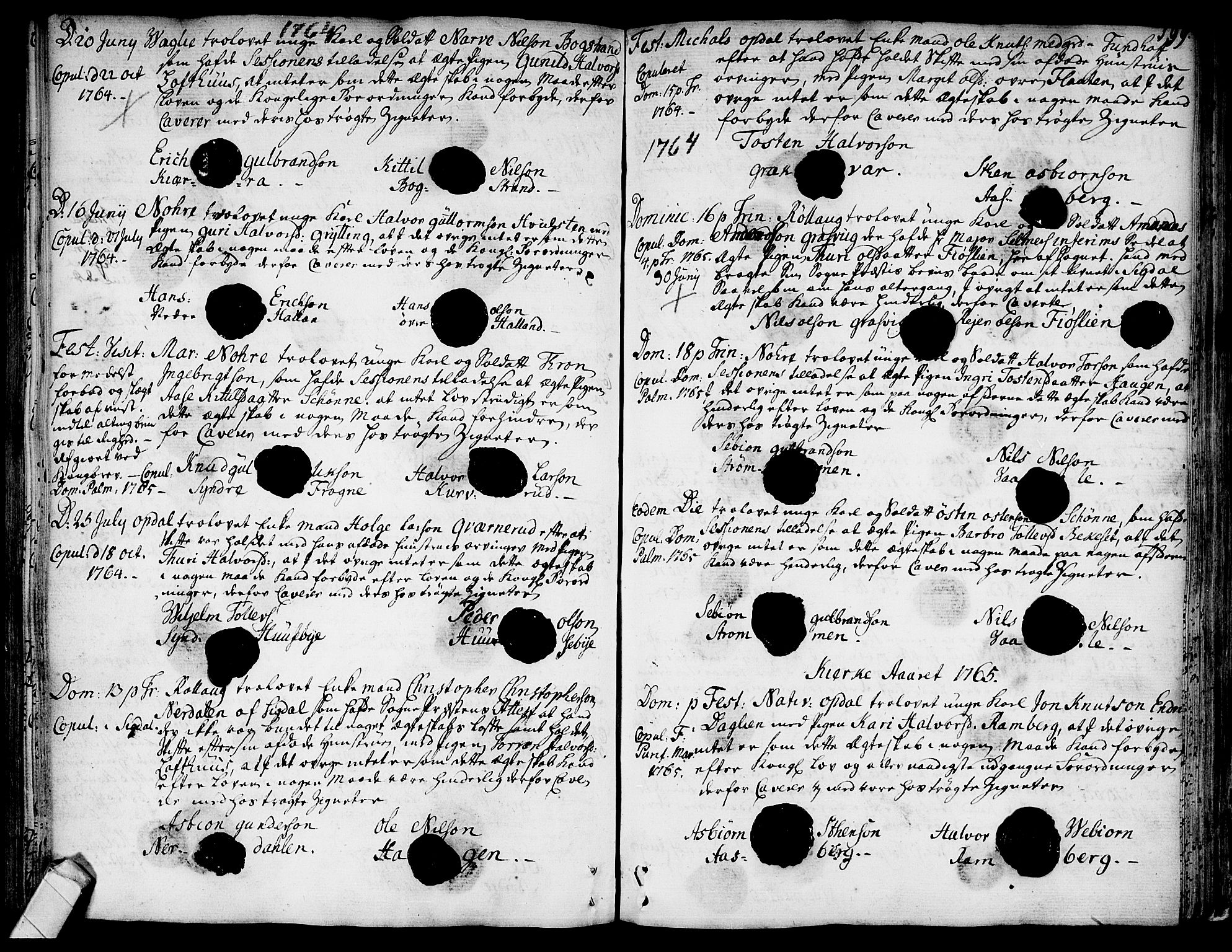 Rollag kirkebøker, SAKO/A-240/F/Fa/L0003: Parish register (official) no. I 3, 1743-1778, p. 199