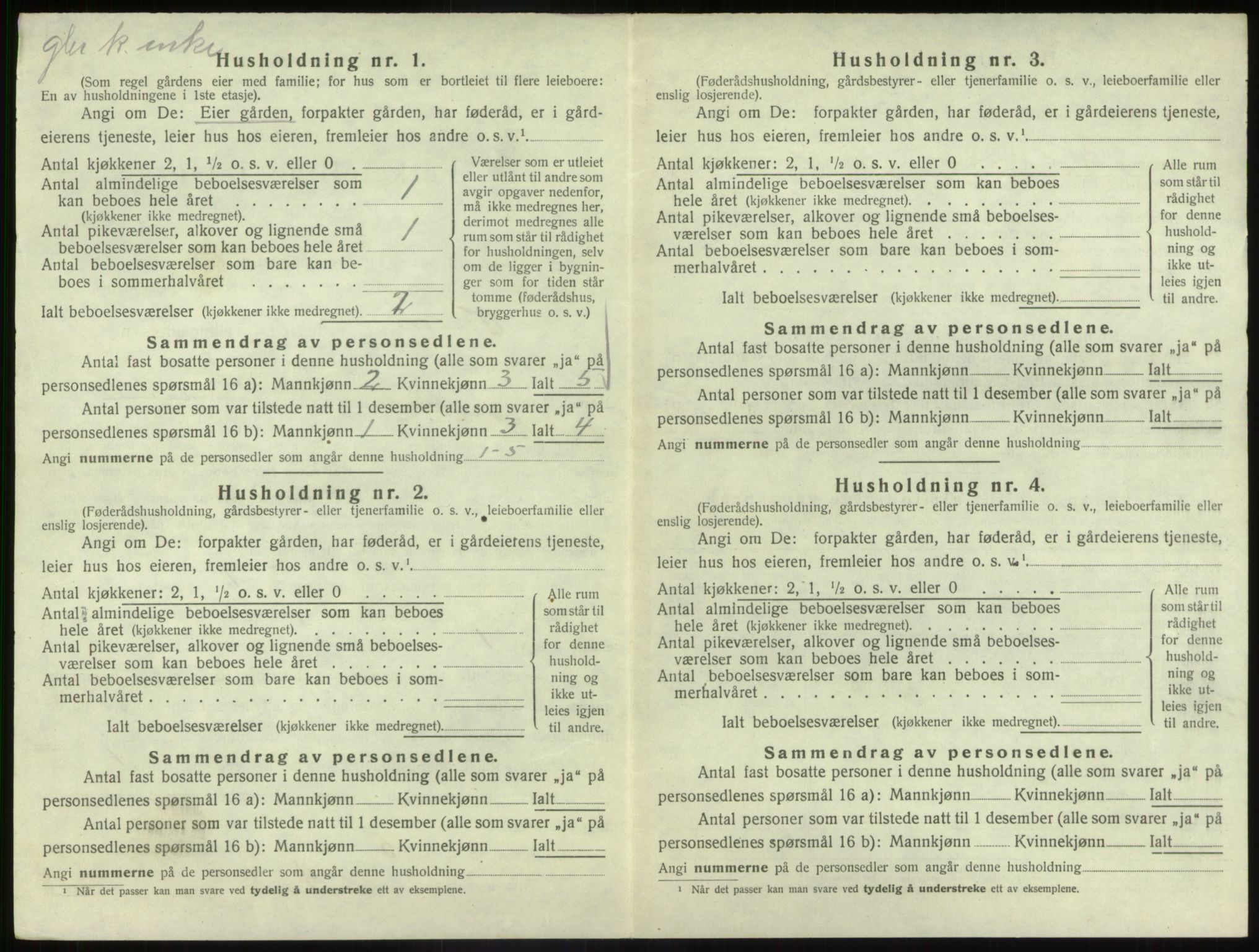 SAB, 1920 census for Vevring, 1920, p. 355