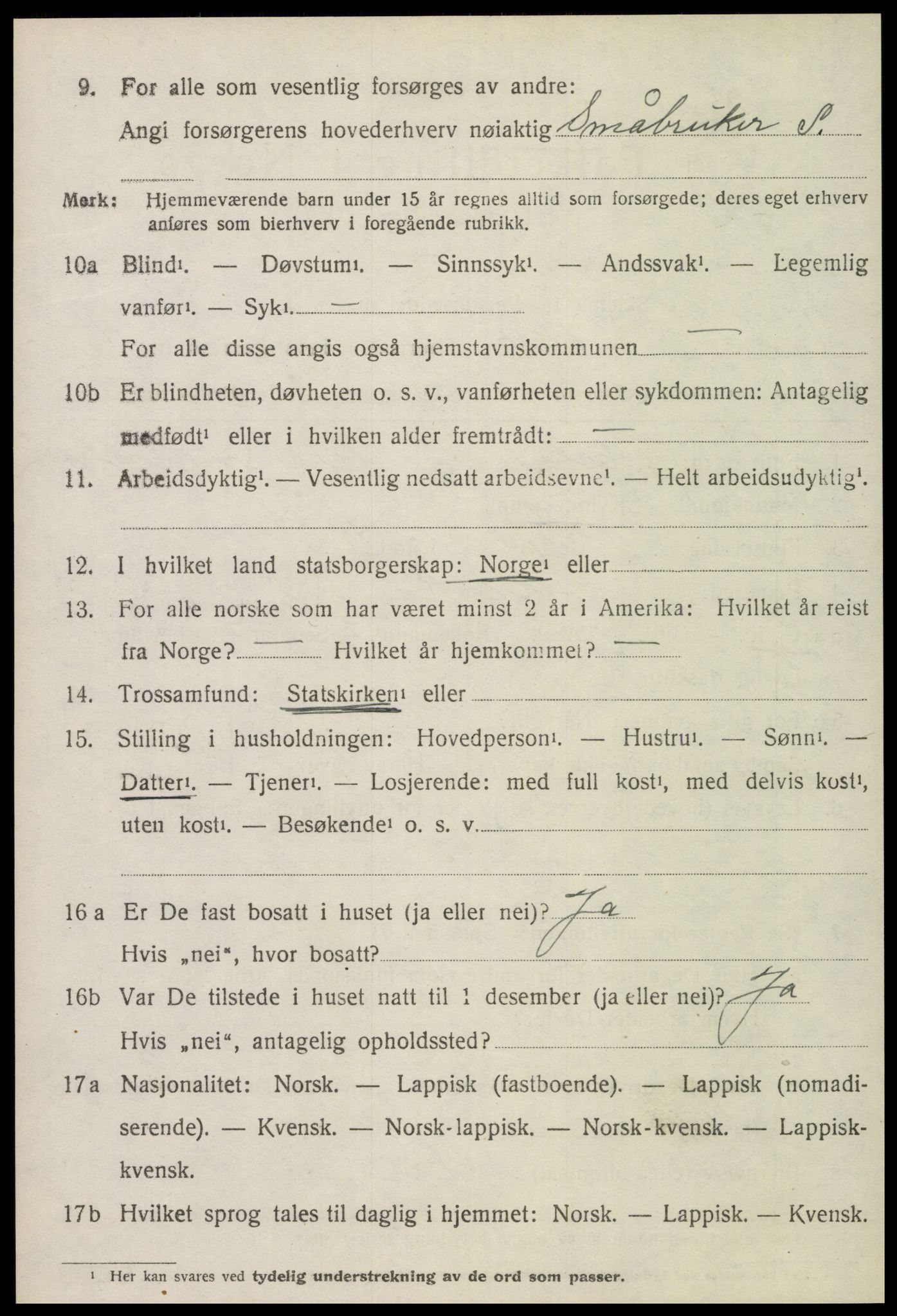 SAT, 1920 census for Leksvik, 1920, p. 1385