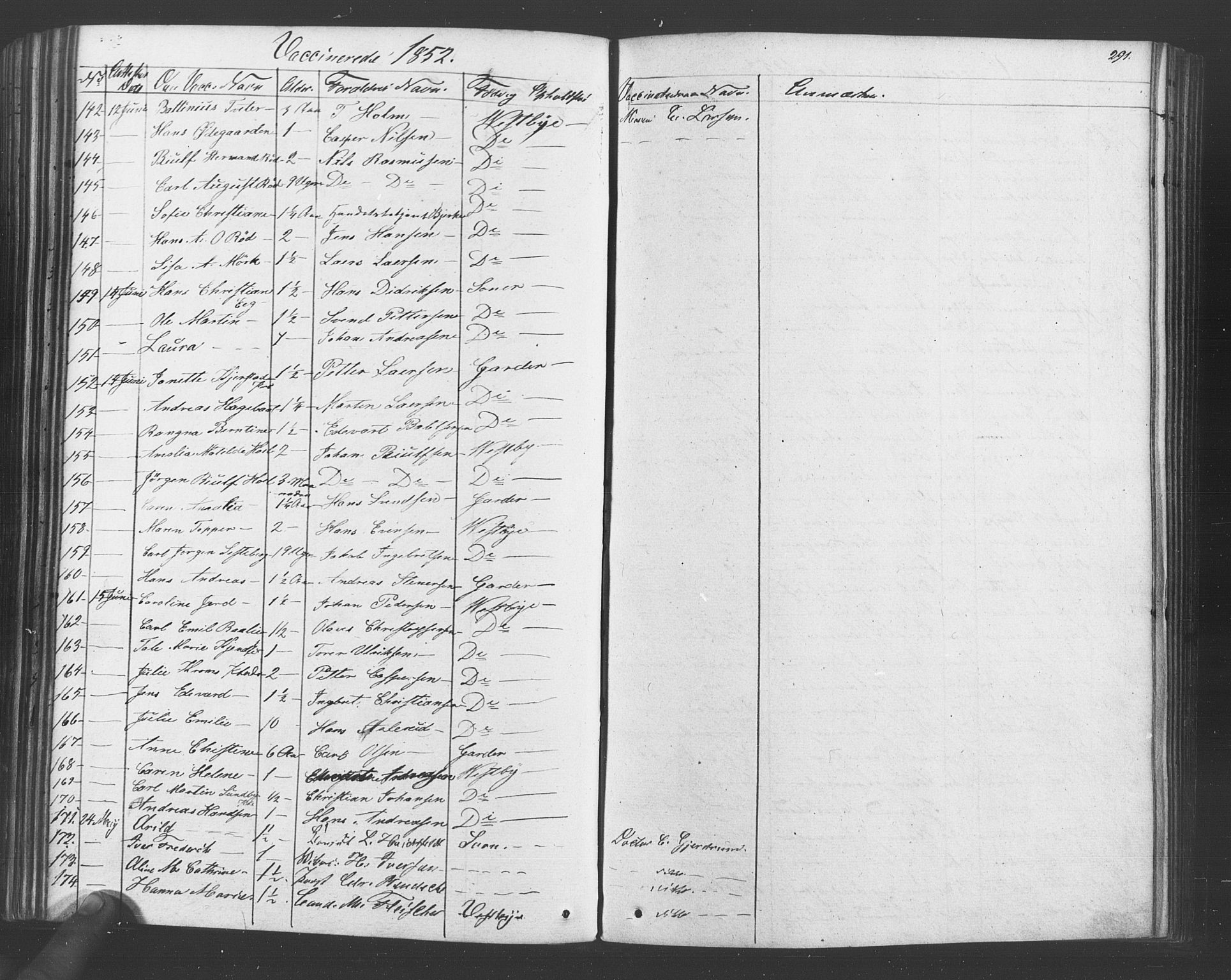 Vestby prestekontor Kirkebøker, AV/SAO-A-10893/F/Fa/L0007: Parish register (official) no. I 7, 1850-1862, p. 291