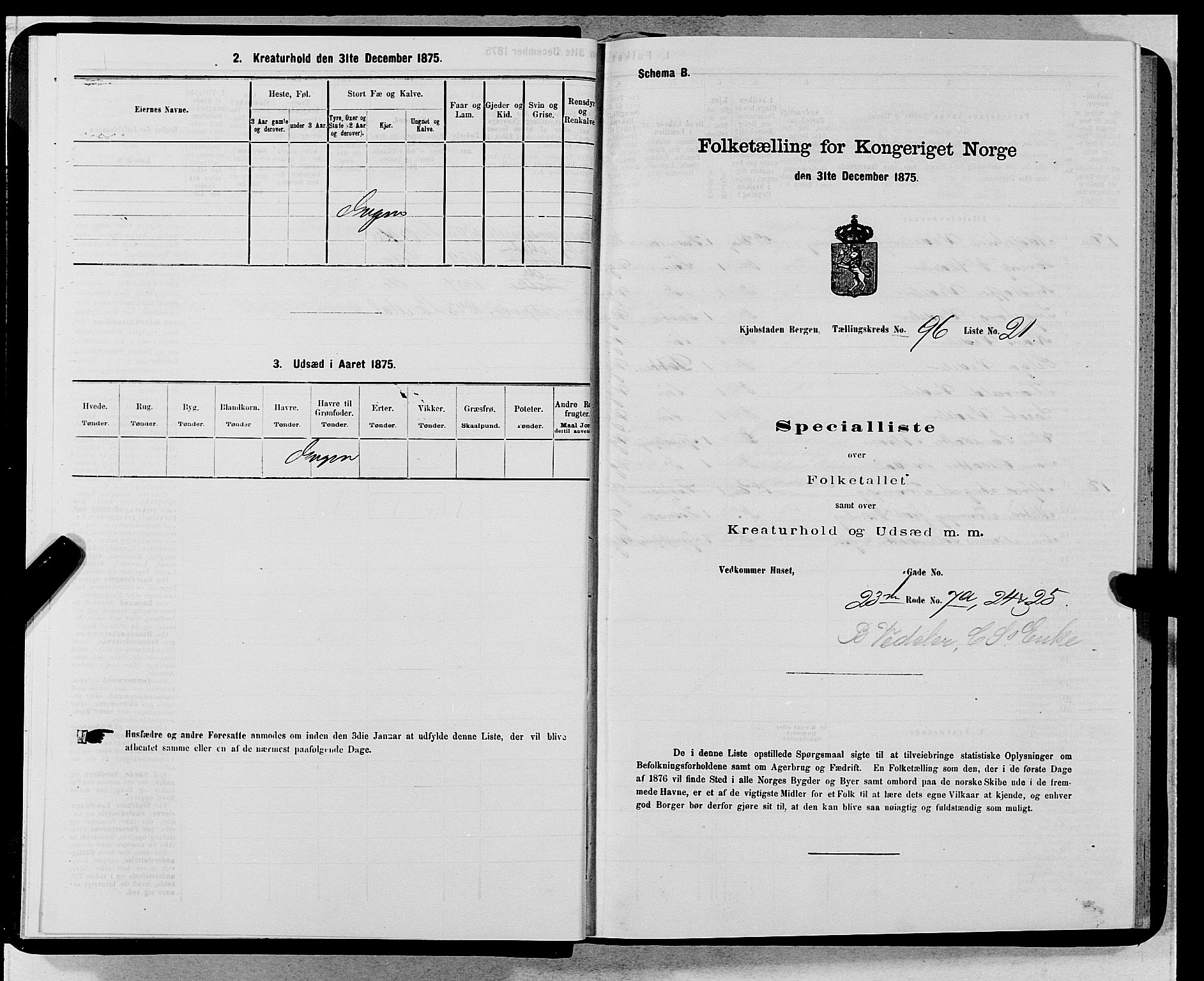 SAB, 1875 census for 1301 Bergen, 1875, p. 5209