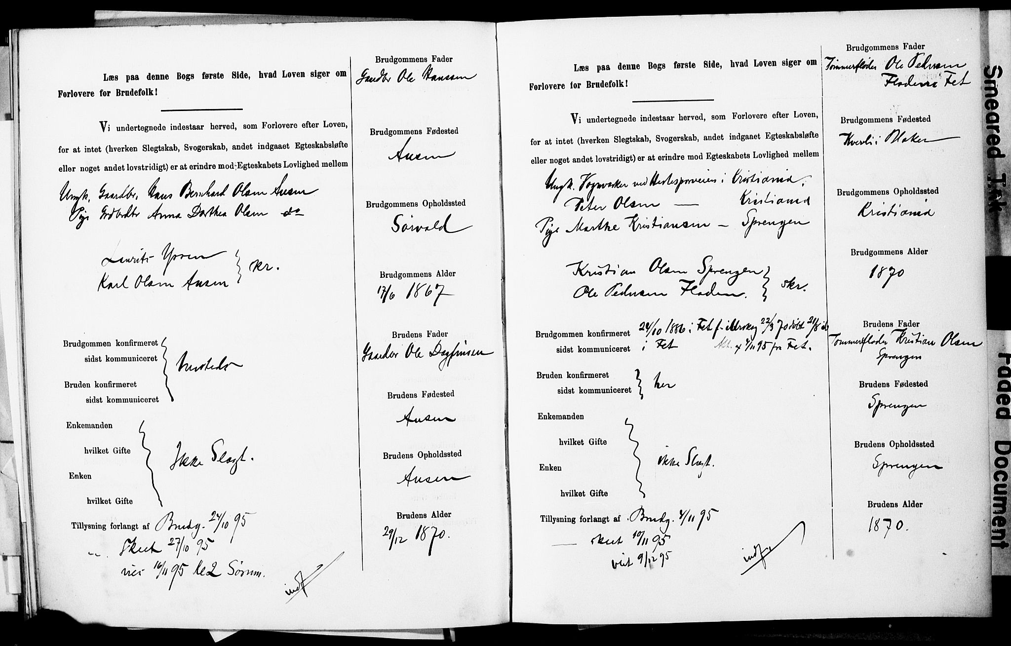 Sørum prestekontor Kirkebøker, AV/SAO-A-10303/H/Ha/L0001: Banns register no. 1, 1887-1890