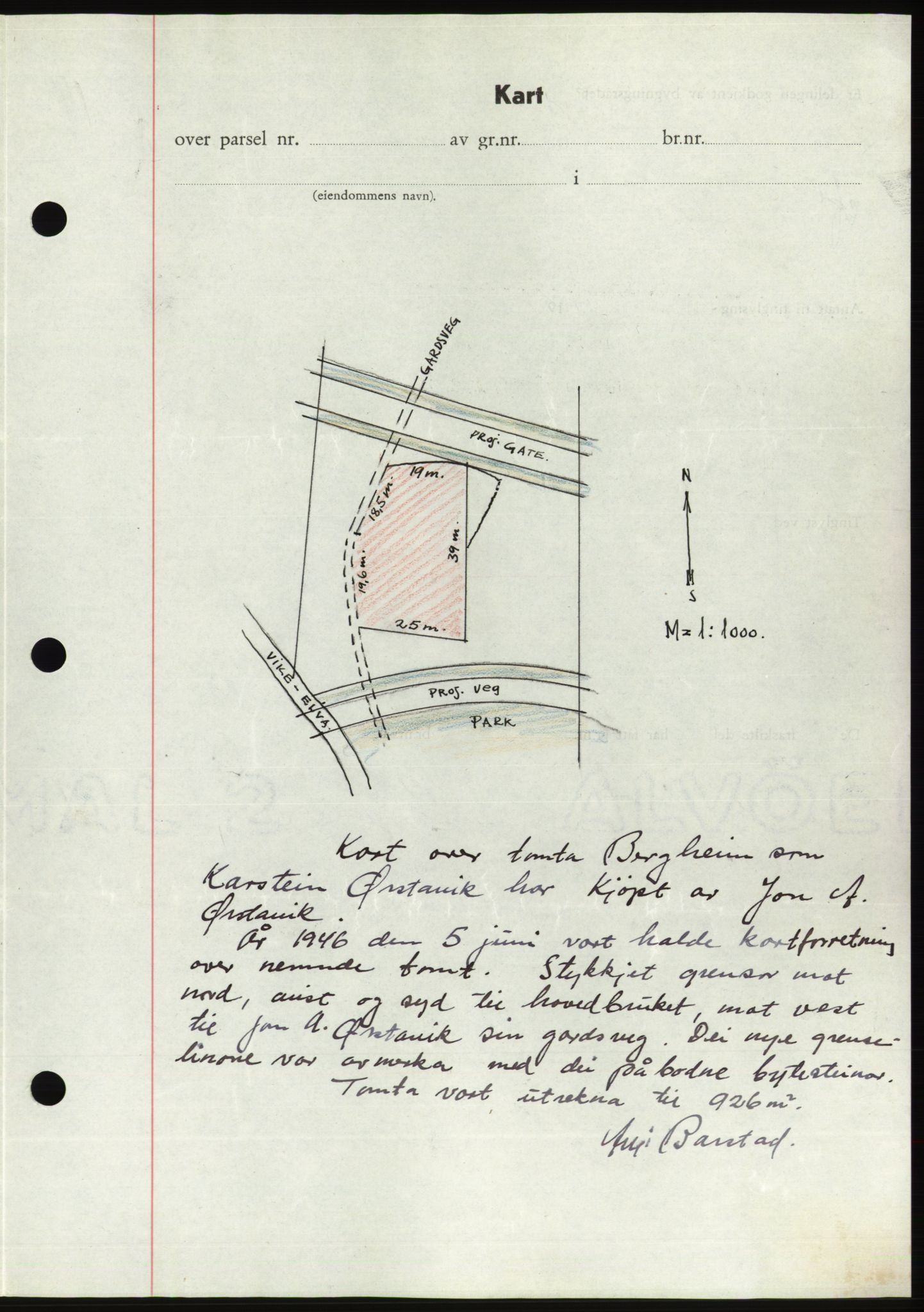 Søre Sunnmøre sorenskriveri, AV/SAT-A-4122/1/2/2C/L0078: Mortgage book no. 4A, 1946-1946, Diary no: : 584/1946