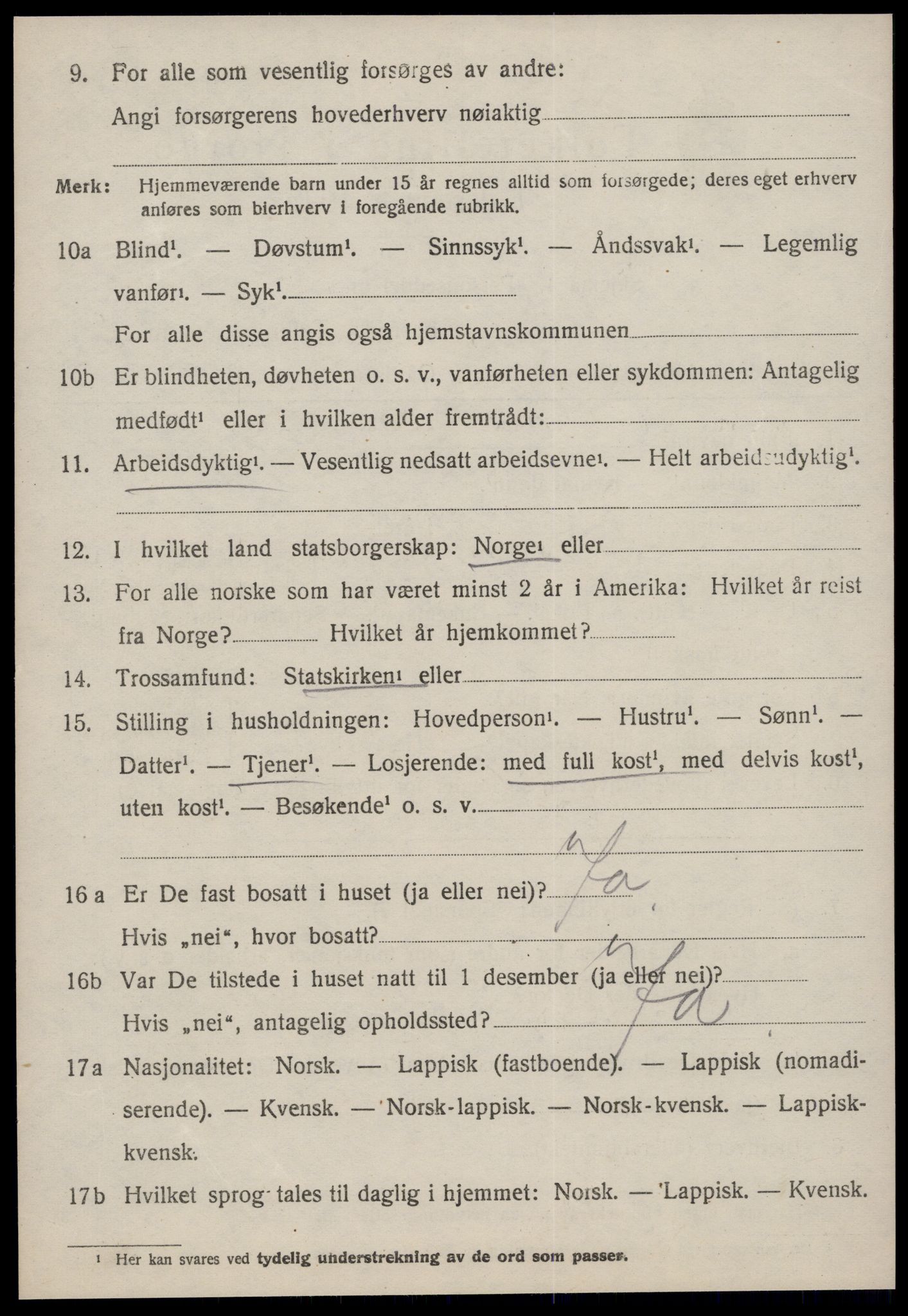 SAT, 1920 census for Meldal, 1920, p. 3636