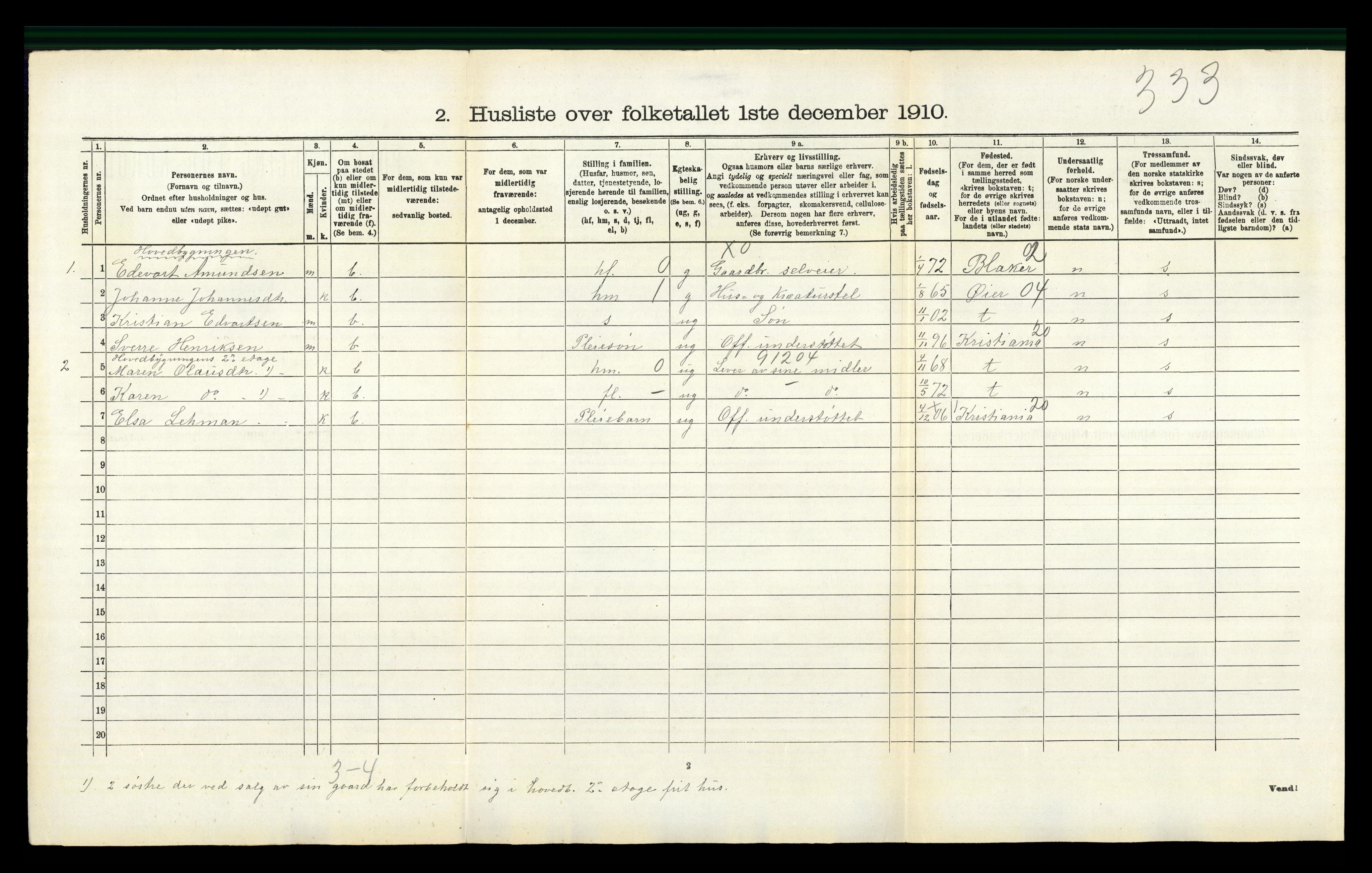 RA, 1910 census for Gjerdrum, 1910, p. 148