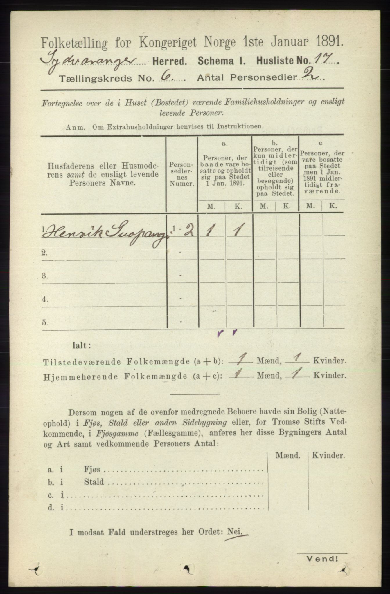 RA, 1891 census for 2030 Sør-Varanger, 1891, p. 1866