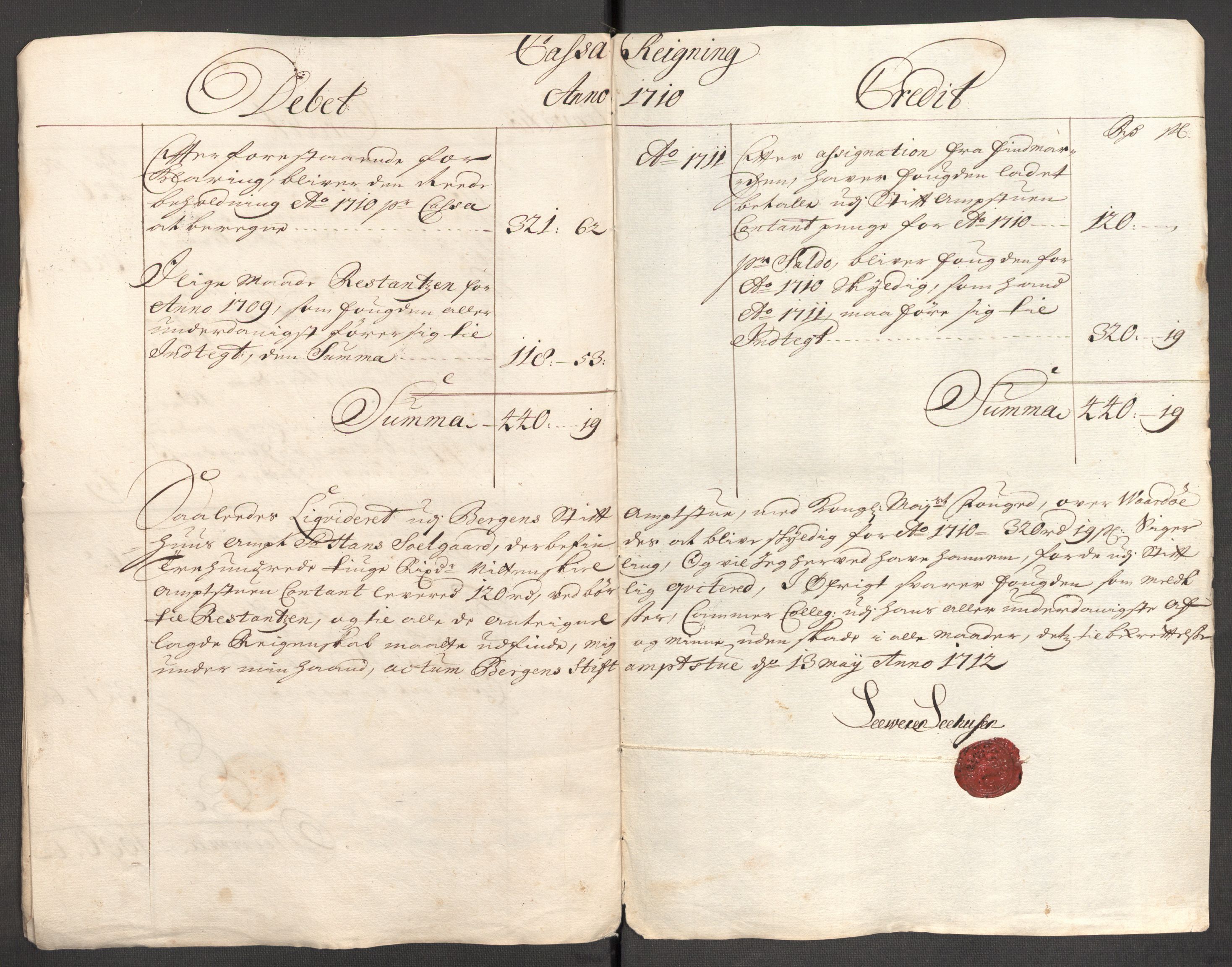 Rentekammeret inntil 1814, Reviderte regnskaper, Fogderegnskap, AV/RA-EA-4092/R69/L4855: Fogderegnskap Finnmark/Vardøhus, 1709-1712, p. 205