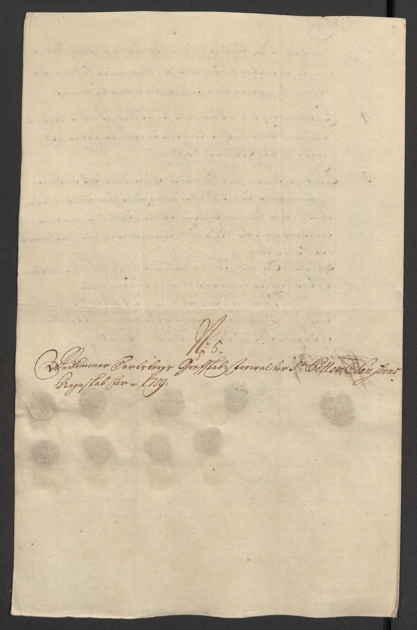 Rentekammeret inntil 1814, Reviderte regnskaper, Fogderegnskap, RA/EA-4092/R32/L1874: Fogderegnskap Jarlsberg grevskap, 1709, p. 136