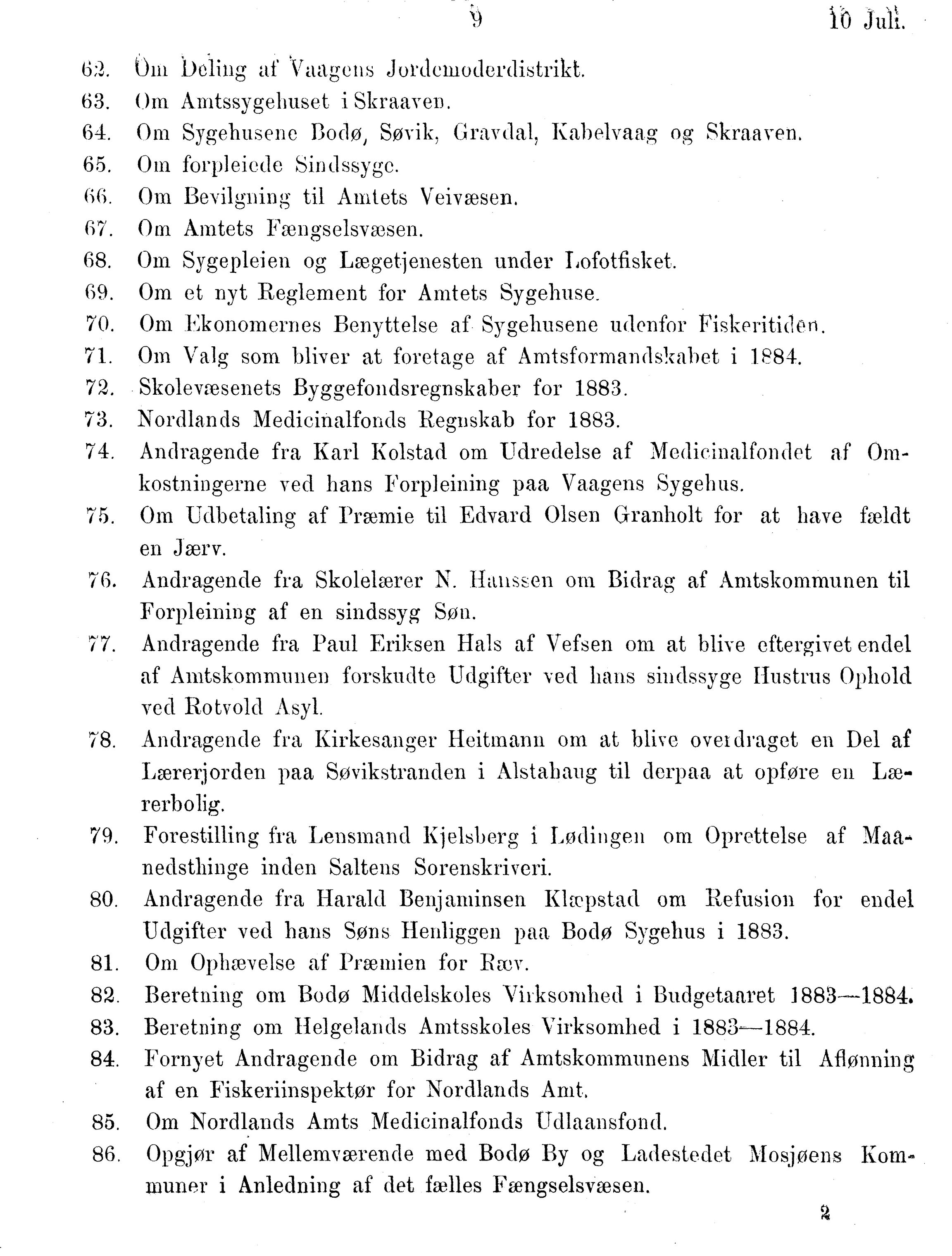 Nordland Fylkeskommune. Fylkestinget, AIN/NFK-17/176/A/Ac/L0014: Fylkestingsforhandlinger 1881-1885, 1881-1885