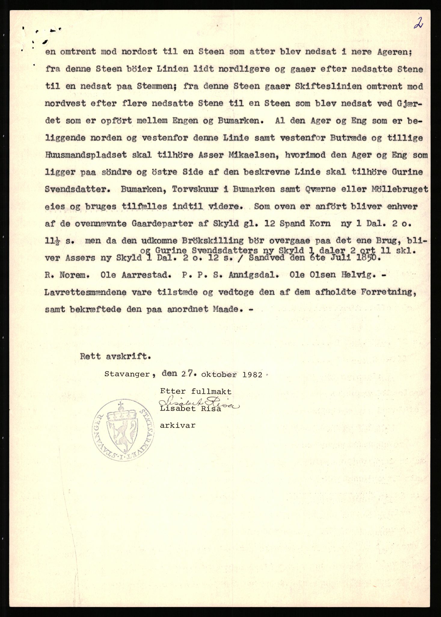 Statsarkivet i Stavanger, AV/SAST-A-101971/03/Y/Yj/L0073: Avskrifter sortert etter gårdsnavn: Sandstøl ytre - Selland, 1750-1930, p. 28
