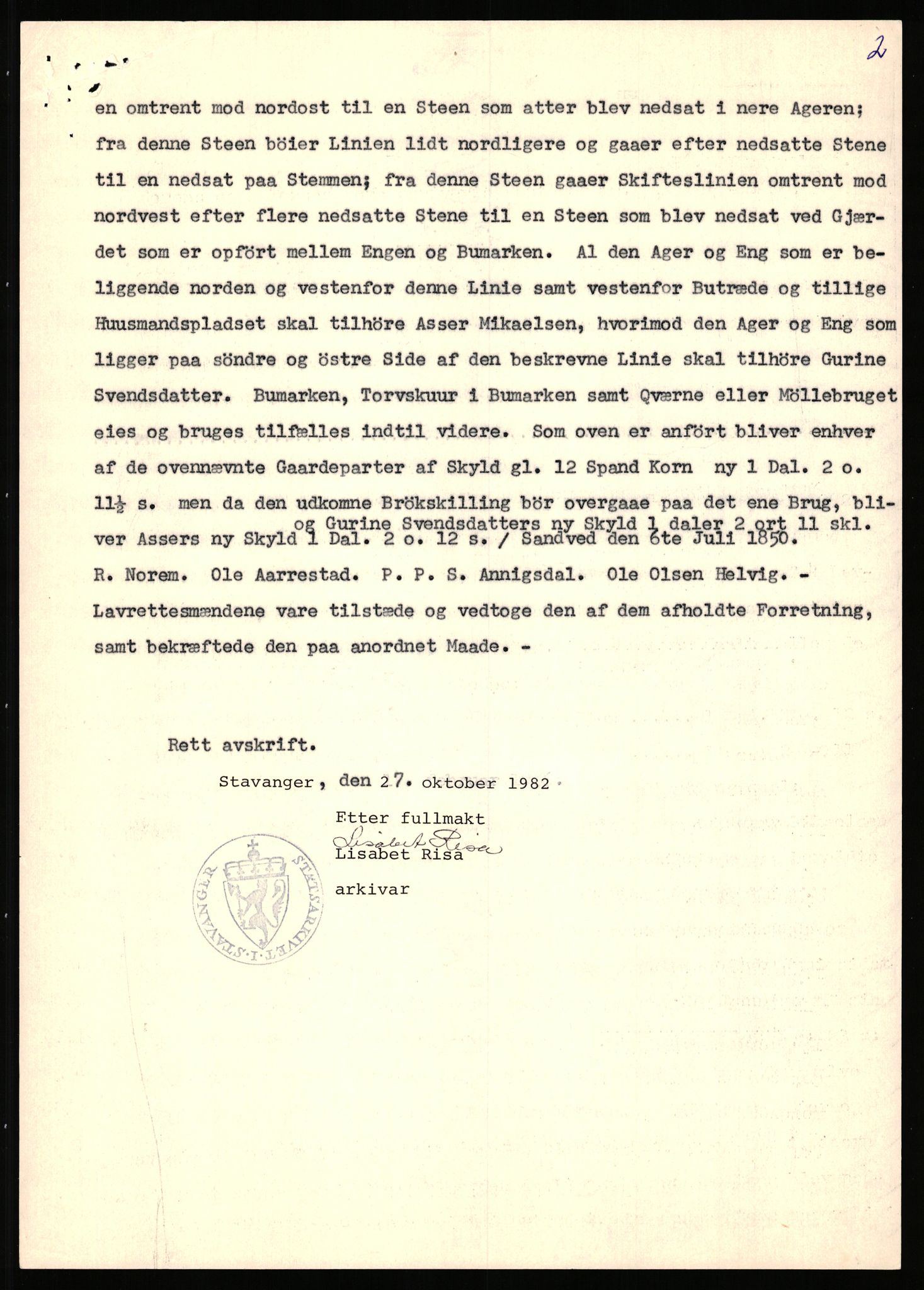 Statsarkivet i Stavanger, SAST/A-101971/03/Y/Yj/L0073: Avskrifter sortert etter gårdsnavn: Sandstøl ytre - Selland, 1750-1930, p. 28