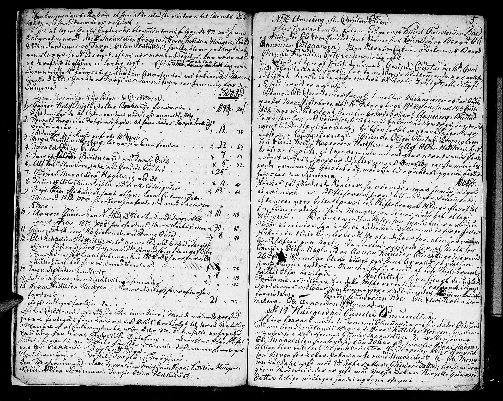 Setesdal sorenskriveri, AV/SAK-1221-0011/H/Hc/L0018: Skifteforhandlingsprotokoll nr 17 Ose tinglag, fra 1823 også Hornnes tinglag, 1817-1825, p. 4b-5a