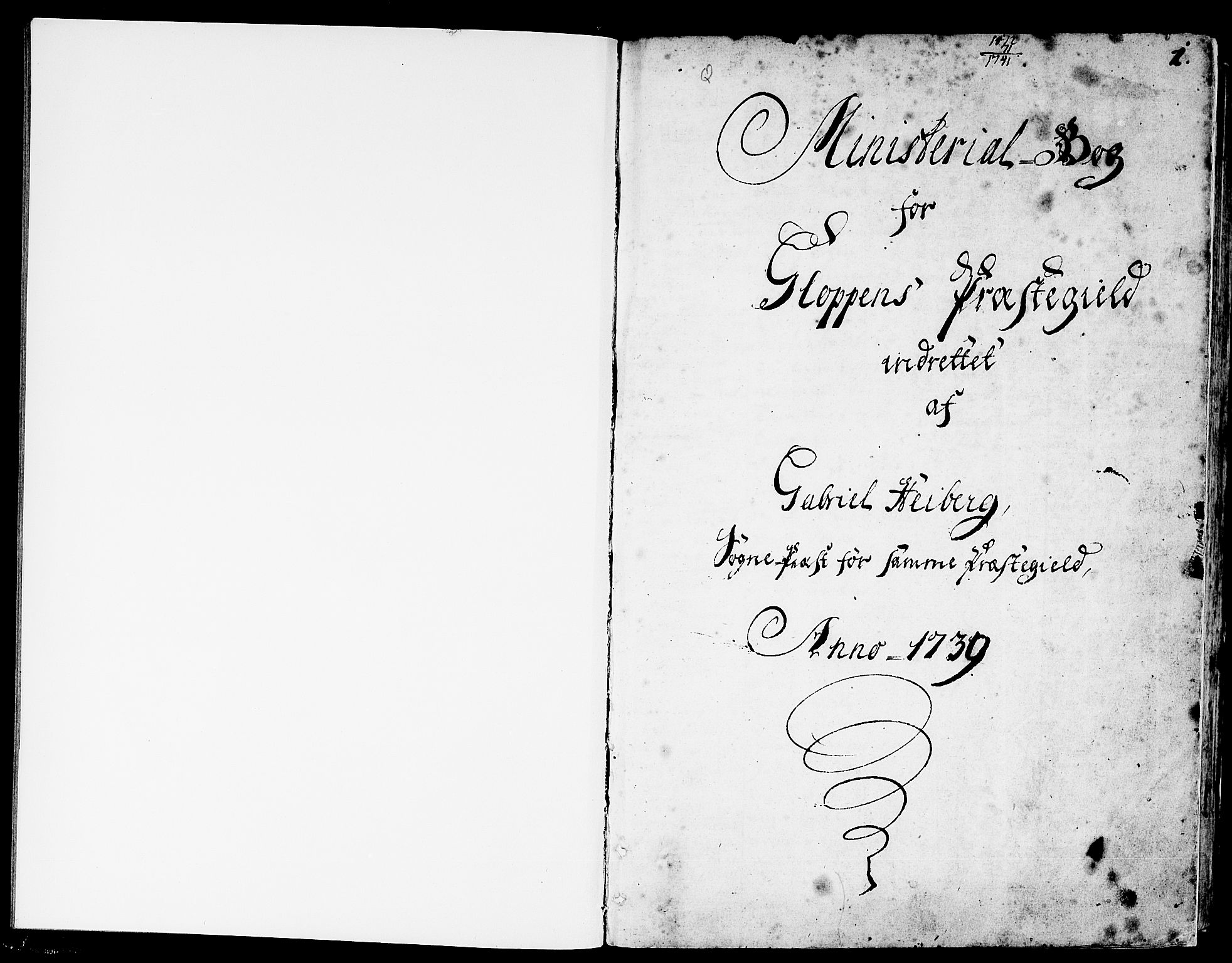 Gloppen sokneprestembete, SAB/A-80101/H/Haa/Haaa/L0003: Parish register (official) no. A 3, 1739-1757, p. 1