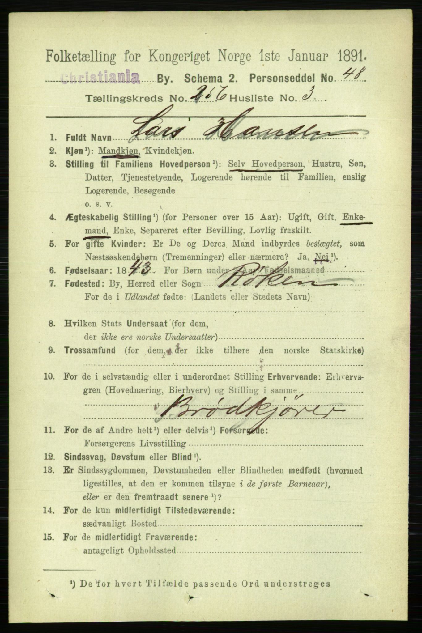 RA, 1891 census for 0301 Kristiania, 1891, p. 155823