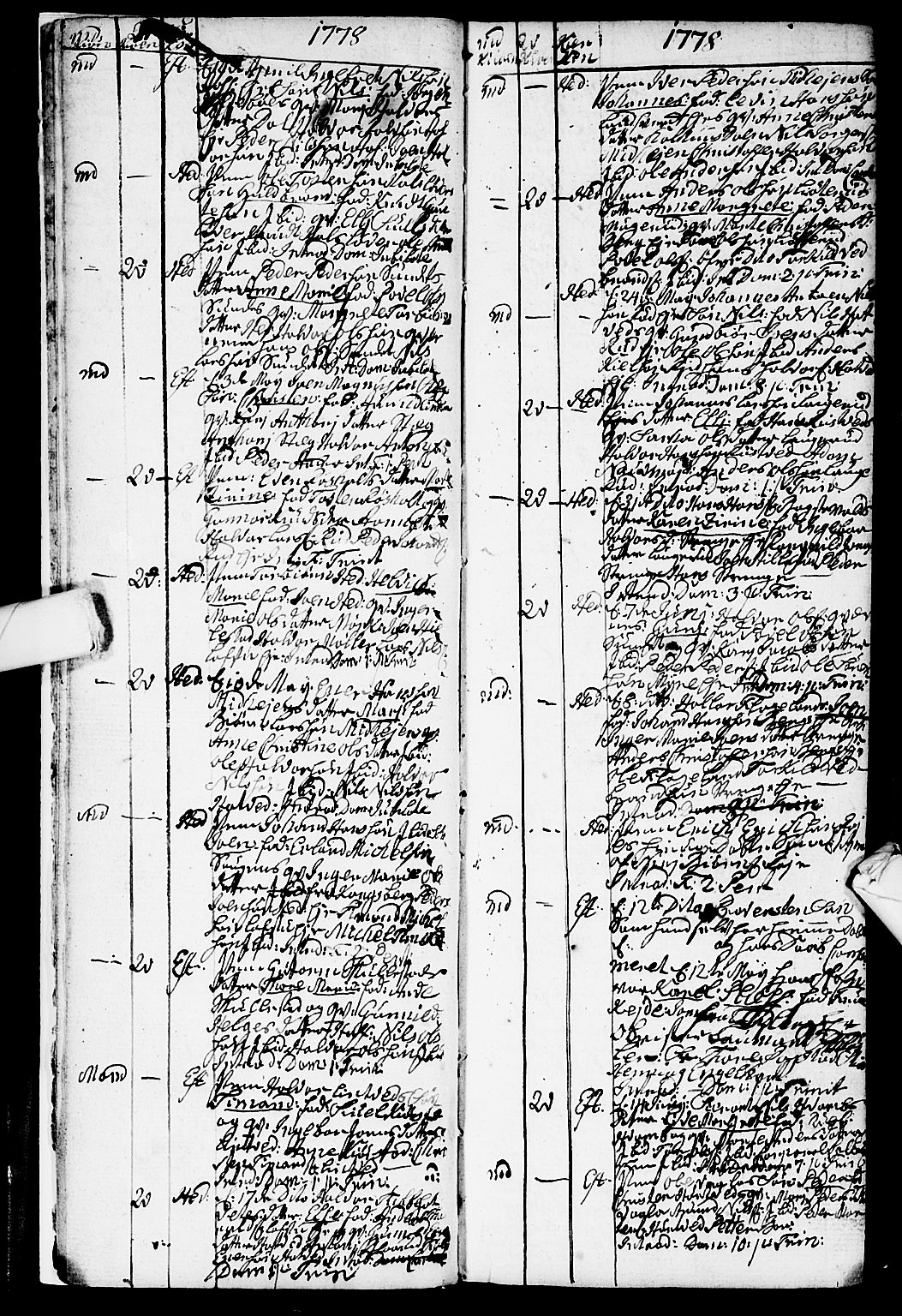 Sandsvær kirkebøker, SAKO/A-244/G/Ga/L0001: Parish register (copy) no. I 1, 1775-1786