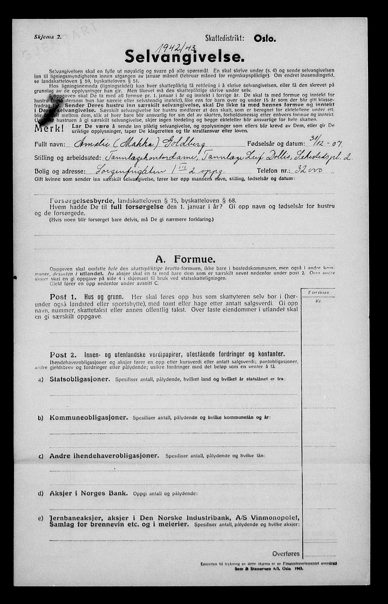 Justisdepartementet, Tilbakeføringskontoret for inndratte formuer, AV/RA-S-1564/H/Hc/Hcc/L0939: --, 1945-1947, p. 242