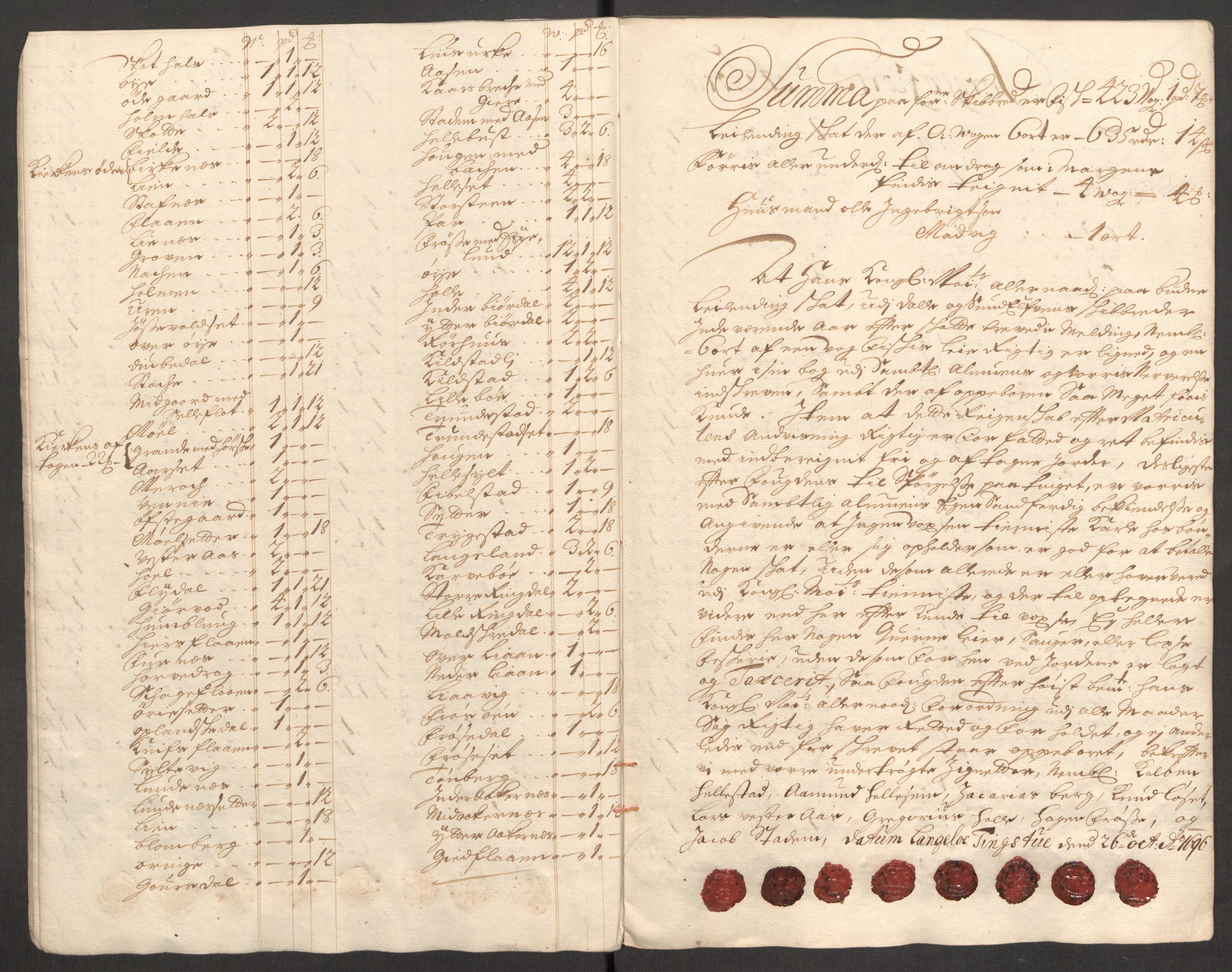 Rentekammeret inntil 1814, Reviderte regnskaper, Fogderegnskap, AV/RA-EA-4092/R54/L3556: Fogderegnskap Sunnmøre, 1696-1698, p. 21