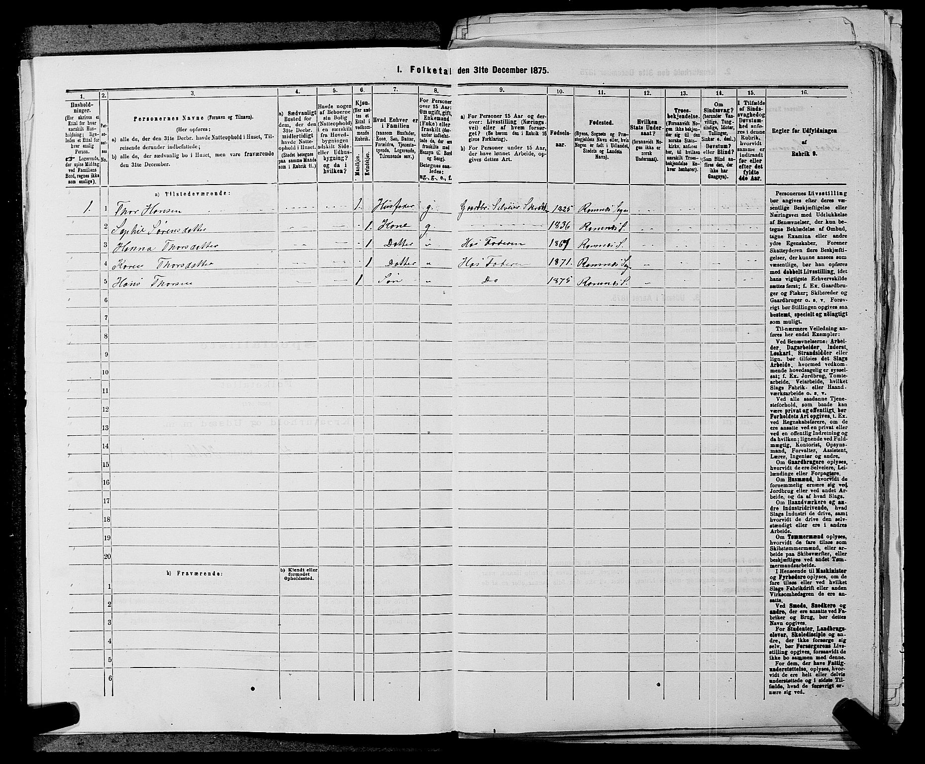 SAKO, 1875 census for 0718P Ramnes, 1875, p. 47