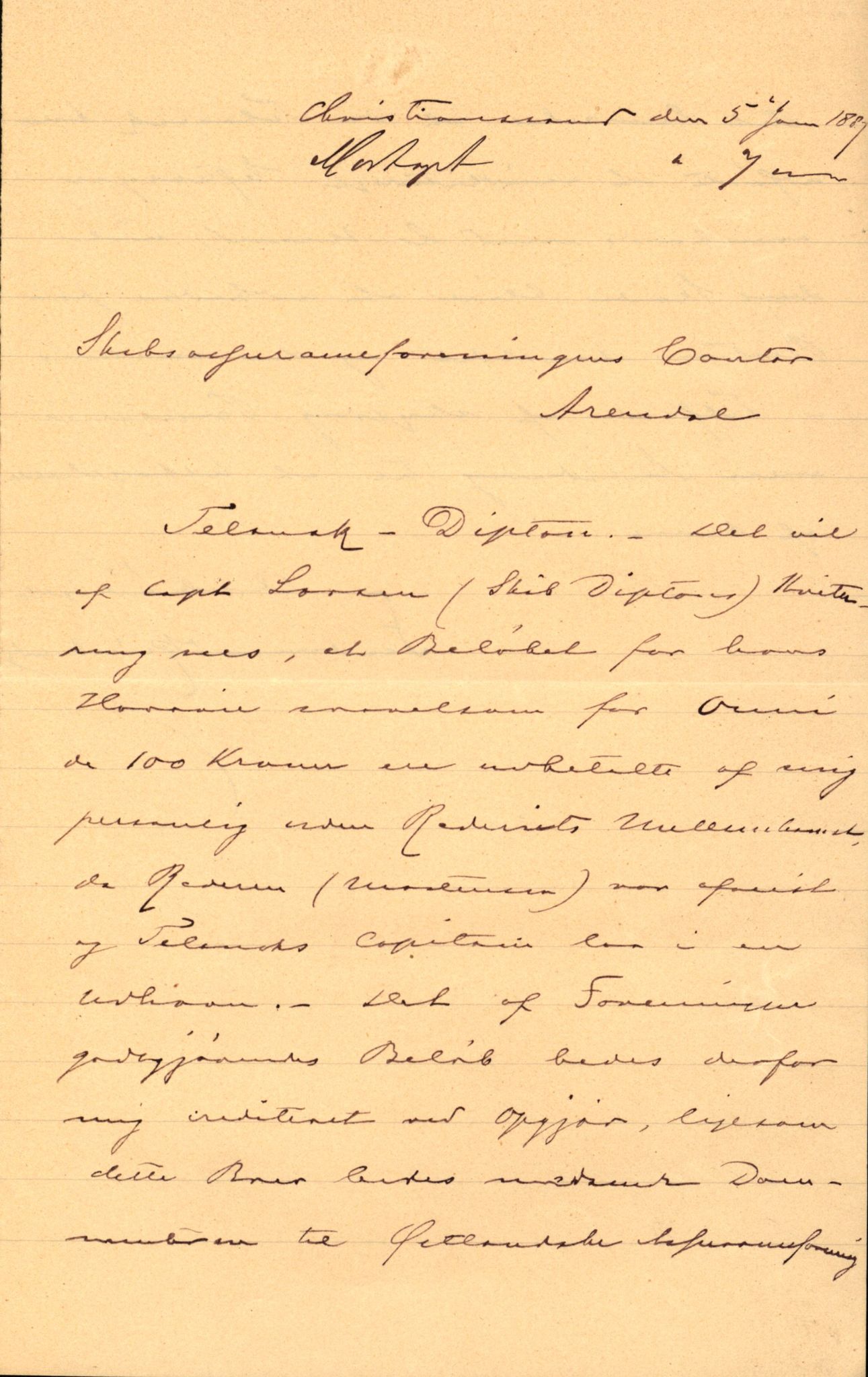 Pa 63 - Østlandske skibsassuranceforening, VEMU/A-1079/G/Ga/L0019/0001: Havaridokumenter / Telanak, Telefon, Ternen, Sir John Lawrence, Benguela, 1886, p. 8