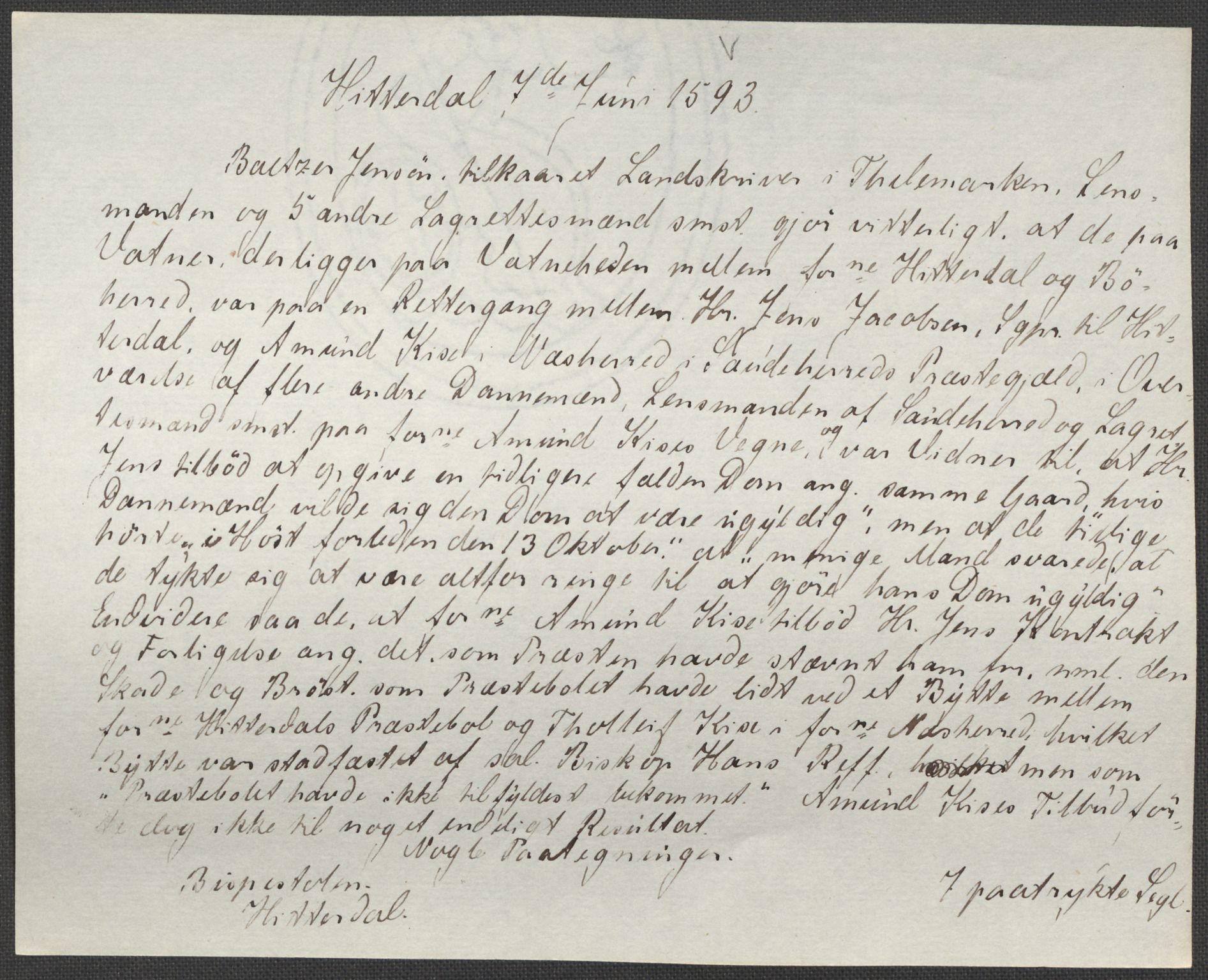Riksarkivets diplomsamling, AV/RA-EA-5965/F15/L0028: Prestearkiv - Telemark, 1572-1769, p. 90