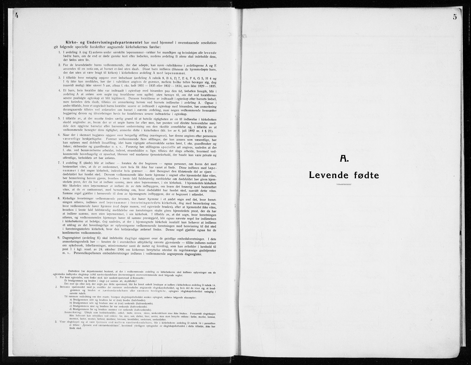 Ringsaker prestekontor, AV/SAH-PREST-014/K/Ka/L0020: Parish register (official) no. 20, 1913-1922, p. 4-5