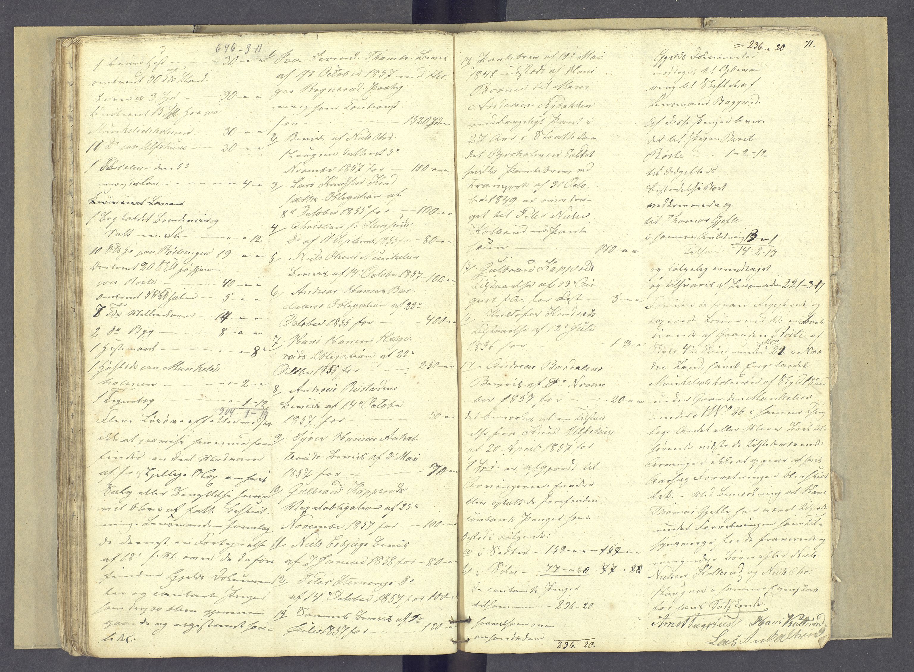 Hadeland og Land tingrett, AV/SAH-TING-010/J/Jb/L0001: Skifteregistreringsprotokoll - Nordre Land, 1847-1864, p. 70b-71a
