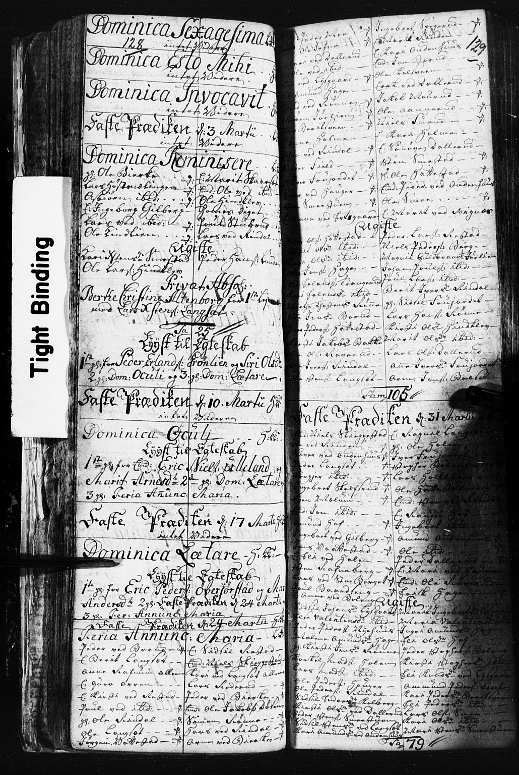 Fåberg prestekontor, SAH/PREST-086/H/Ha/Hab/L0003: Parish register (copy) no. 3, 1768-1796, p. 128-129