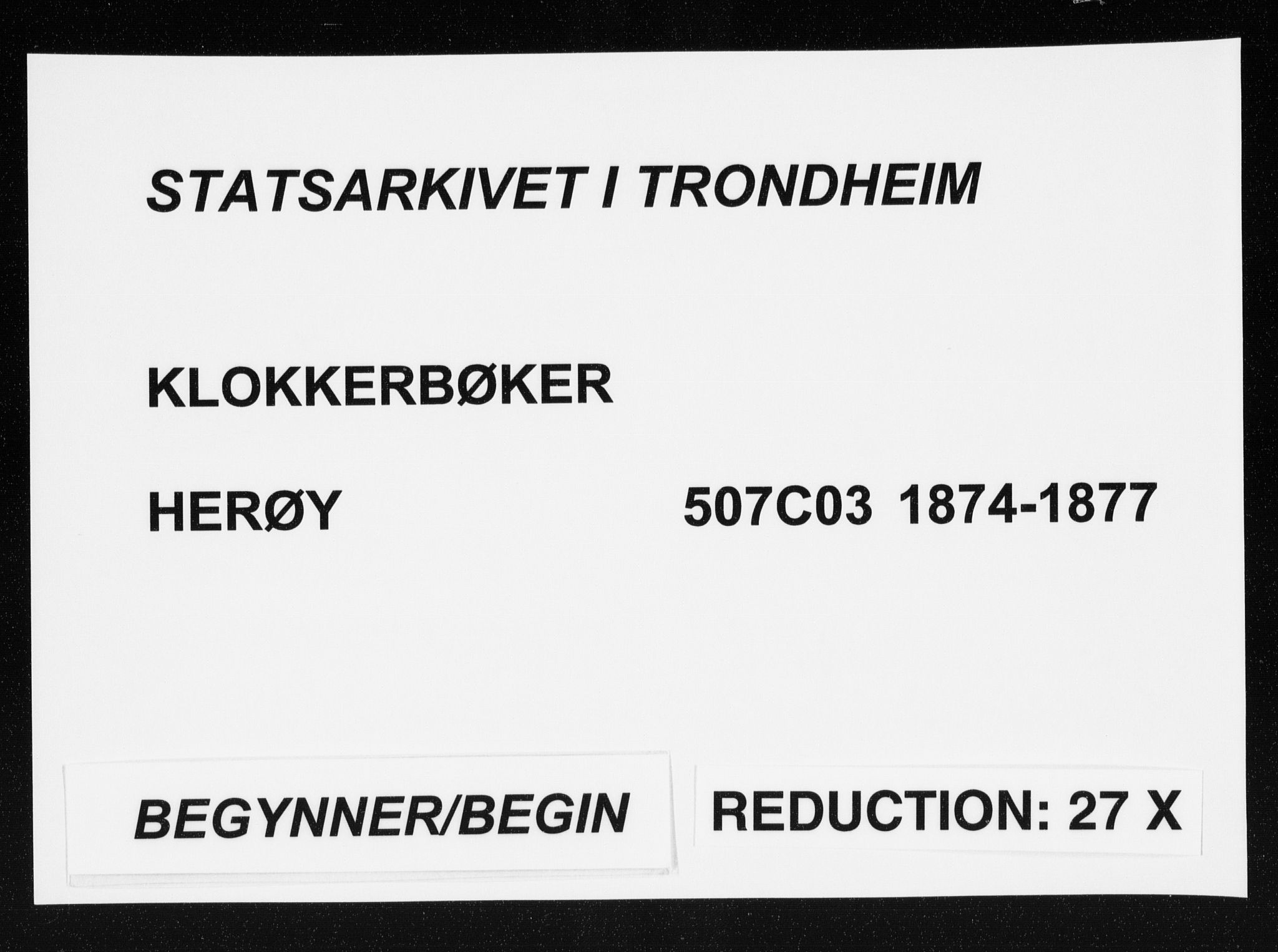 Ministerialprotokoller, klokkerbøker og fødselsregistre - Møre og Romsdal, SAT/A-1454/507/L0080: Parish register (copy) no. 507C03, 1874-1877