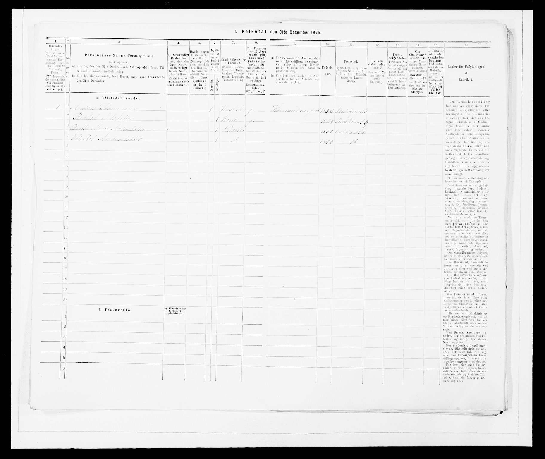 SAB, 1875 Census for 1447P Innvik, 1875, p. 394