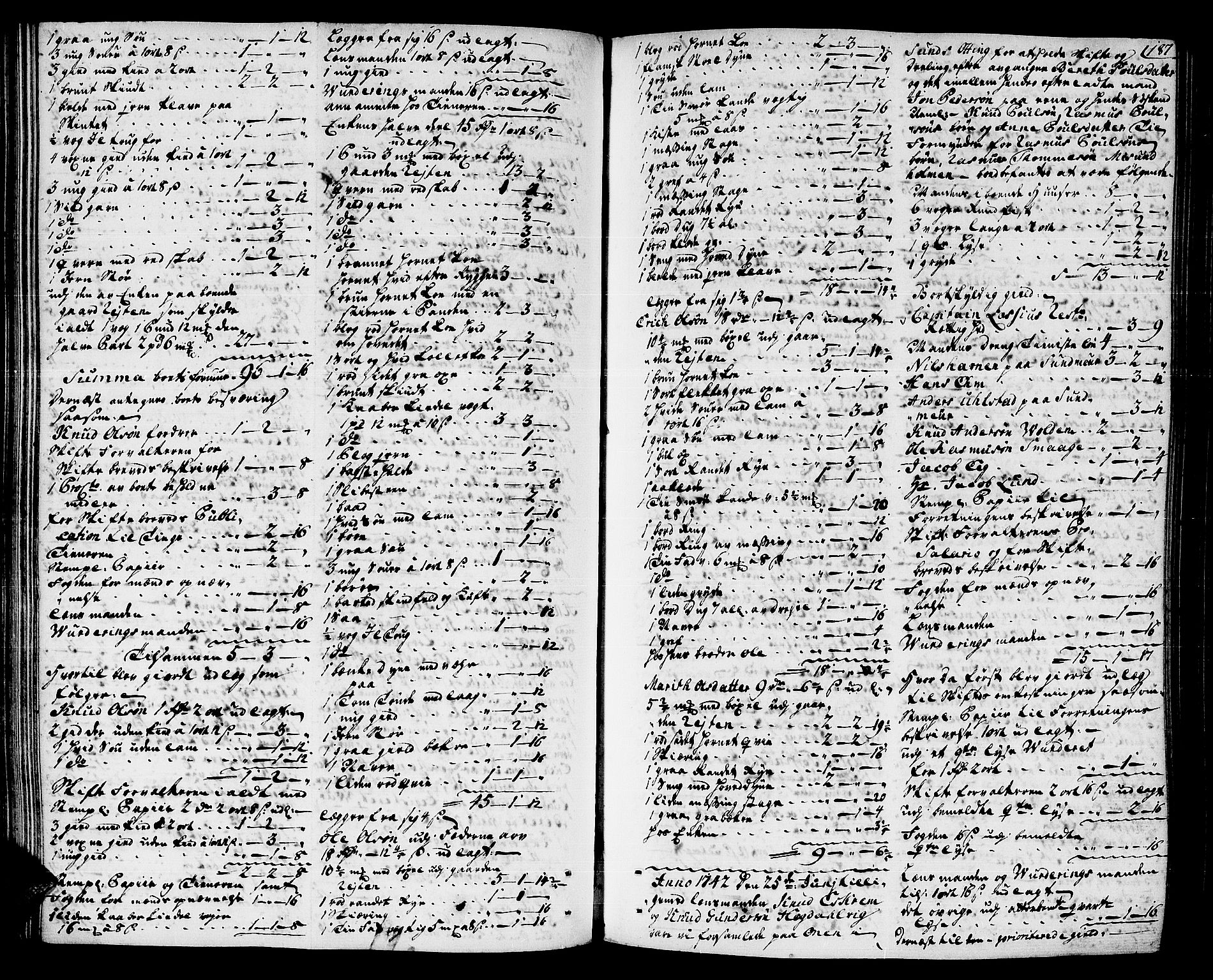 Romsdal sorenskriveri, AV/SAT-A-4149/1/3/3A/L0007: Skifteprotokoll, 1740-1751, p. 186b-187a