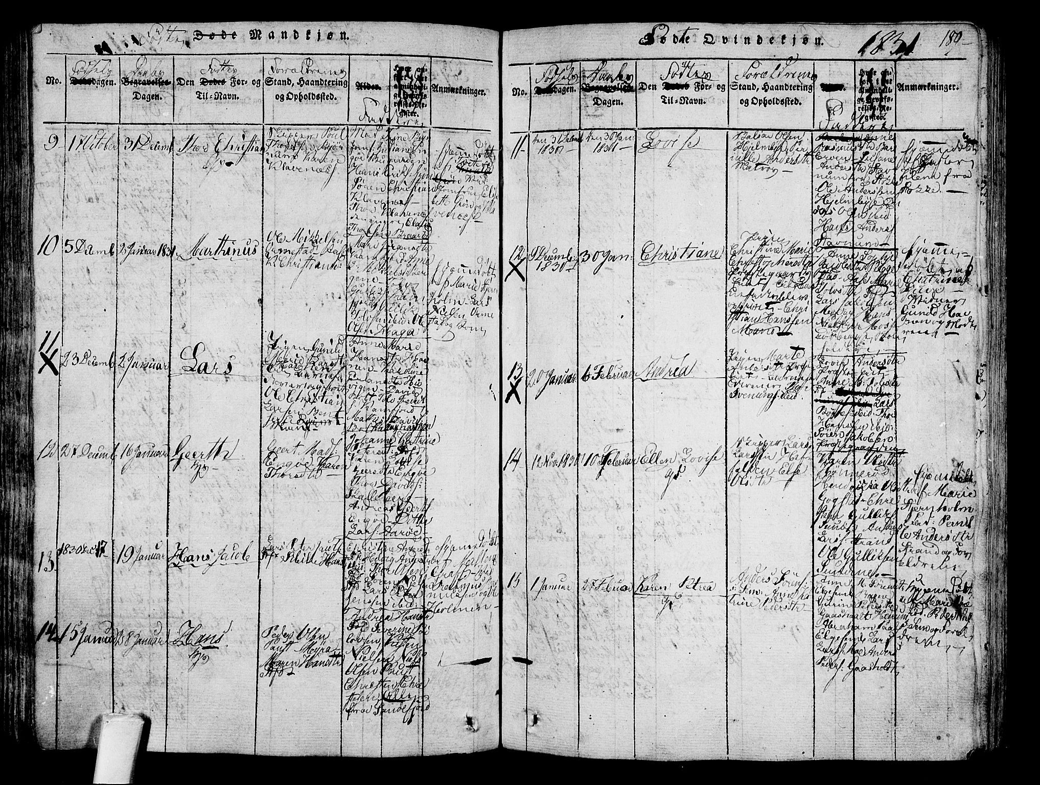 Sandar kirkebøker, SAKO/A-243/F/Fa/L0004: Parish register (official) no. 4, 1814-1832, p. 189