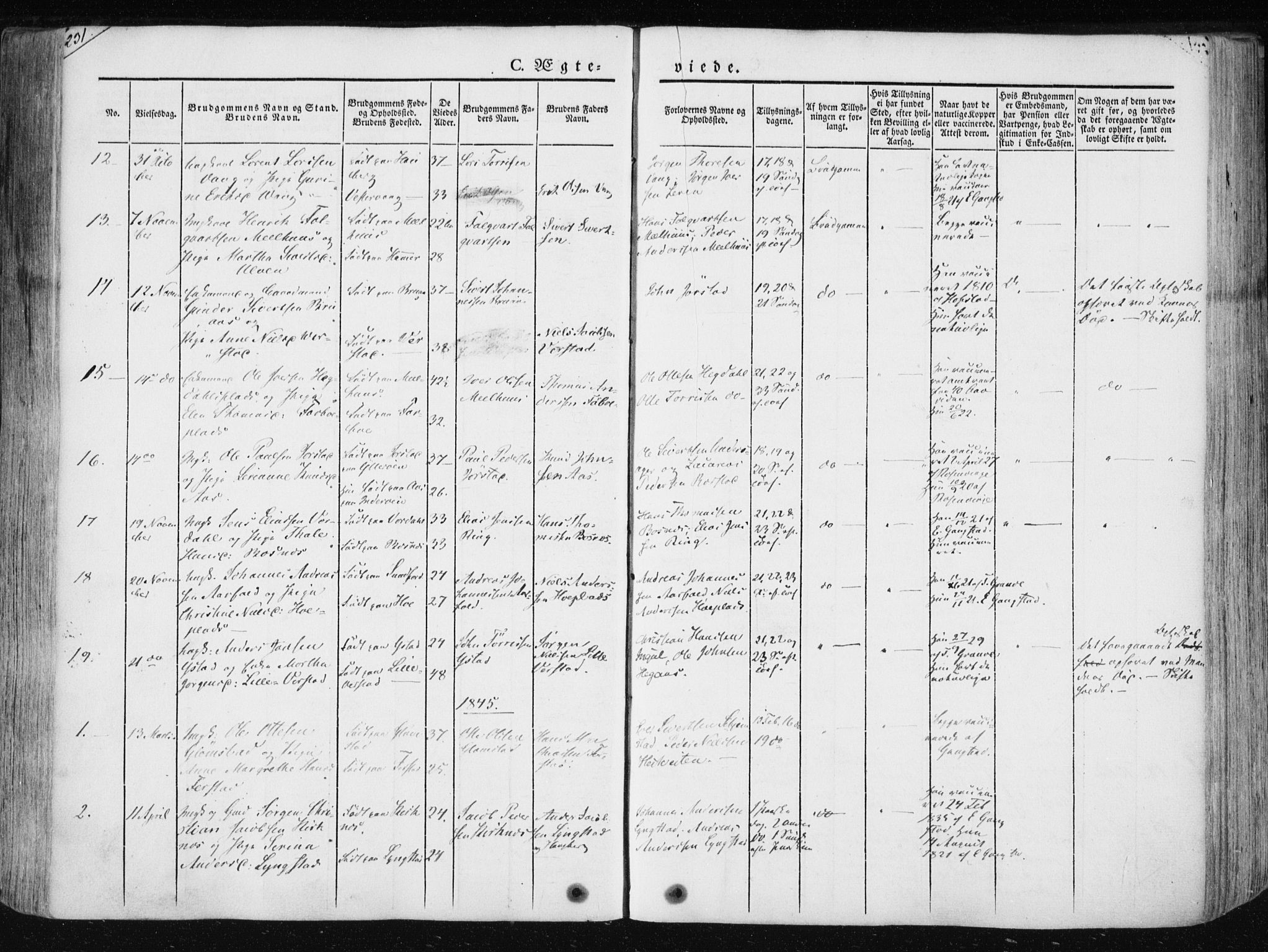 Ministerialprotokoller, klokkerbøker og fødselsregistre - Nord-Trøndelag, SAT/A-1458/730/L0280: Parish register (official) no. 730A07 /1, 1840-1854, p. 231